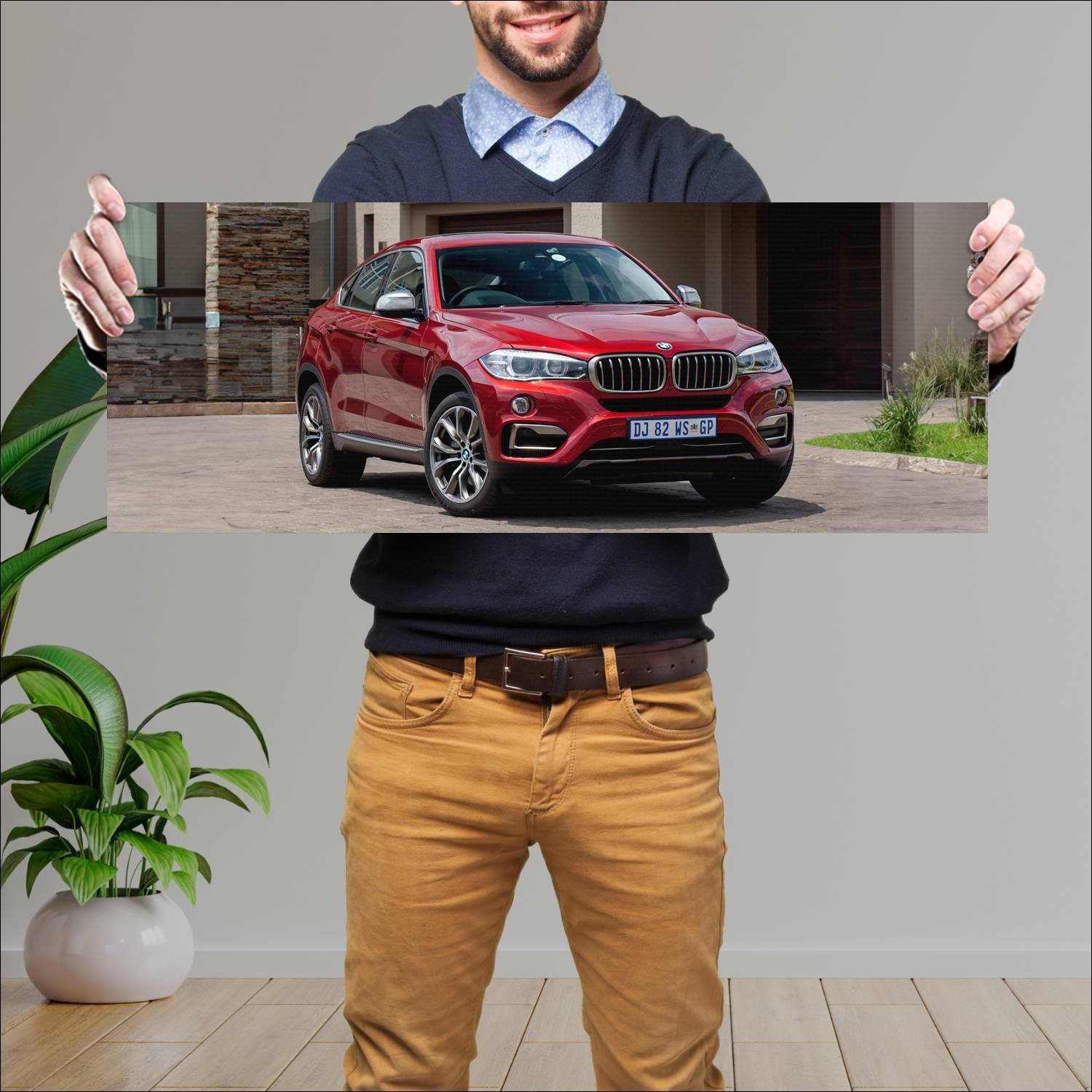 Cuadro grande 30x80cm 2015 bmw x6 za auto 96 Bmw
