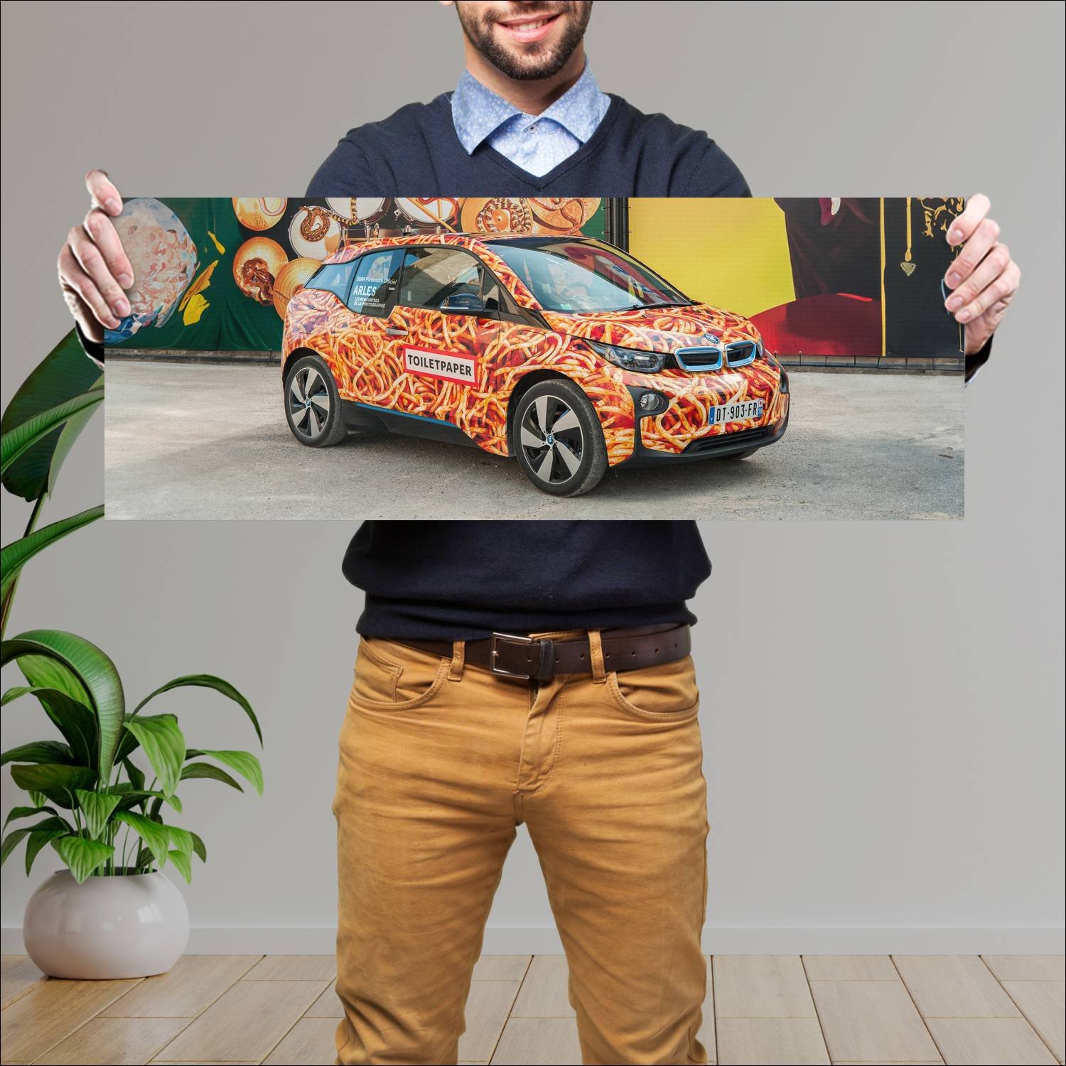 Cuadro grande 30x80cm 2016 bmw i3 art car by mauri 103 Bmw