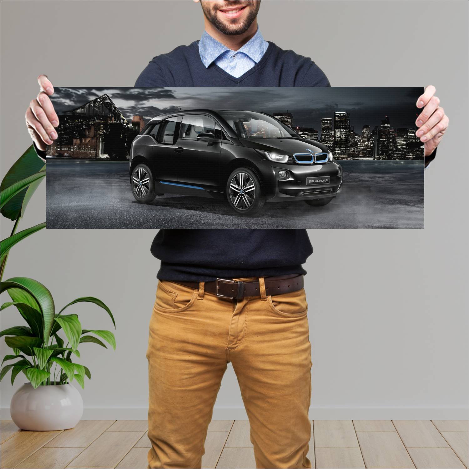 Cuadro grande 30x80cm 2016 bmw i3 carbonight jp 42 104 Bmw