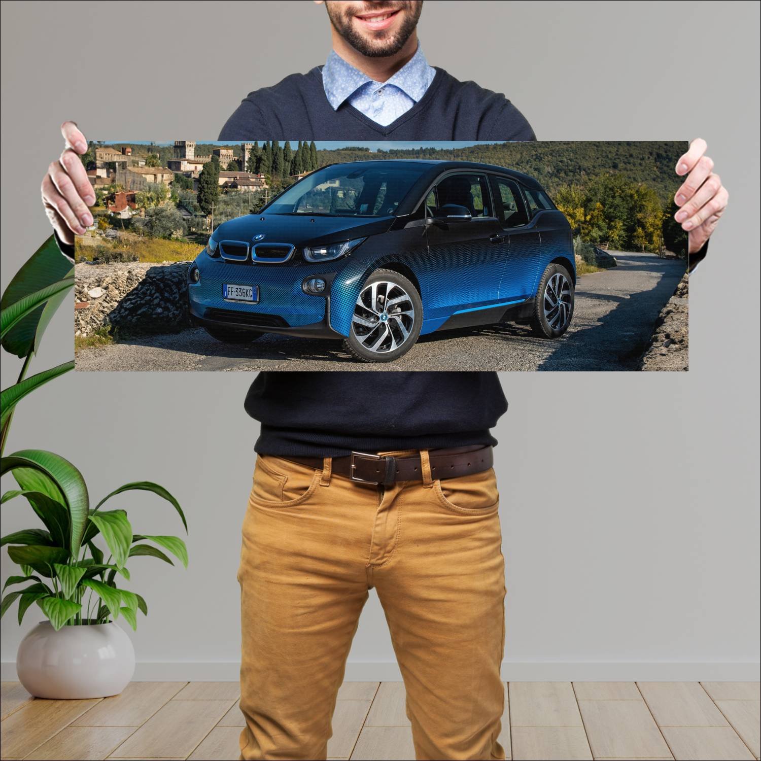 Cuadro grande 30x80cm 2016 bmw i3 crossfade by gar 105 Bmw