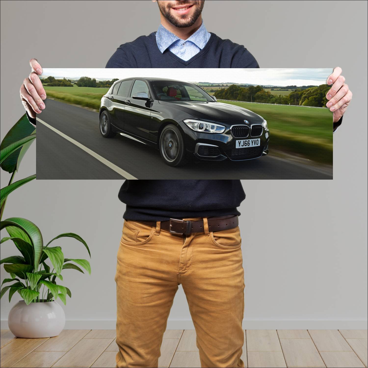 Cuadro grande 30x80cm 2016 bmw m140i 5 door uk 583 107 Bmw