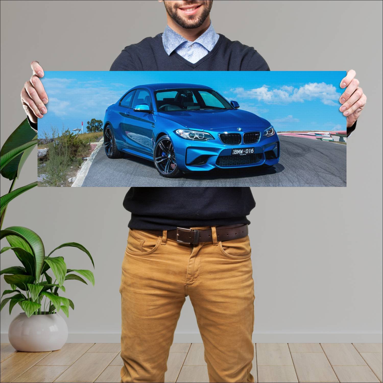 Cuadro grande 30x80cm 2016 bmw m2 coupe au auto 108 Bmw
