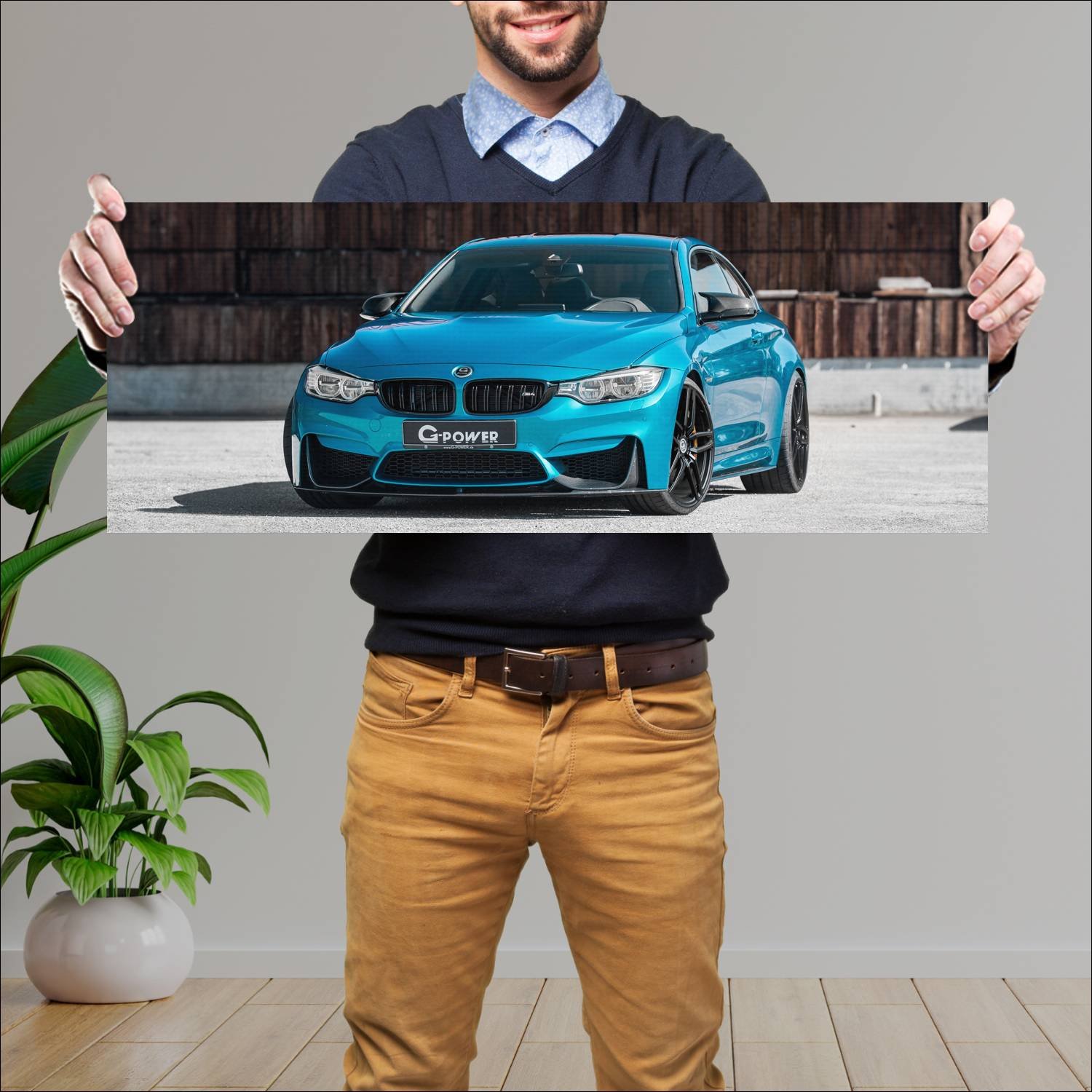 Cuadro grande 30x80cm 2016 bmw m4 coupe competitio 111 Bmw