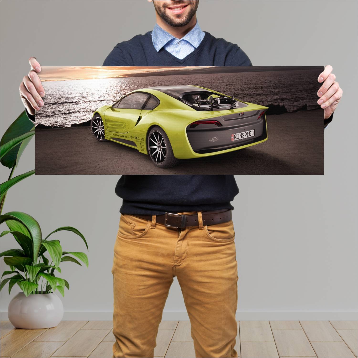 Cuadro grande 30x80cm 2016 rinspeed etos auto 121 Bmw