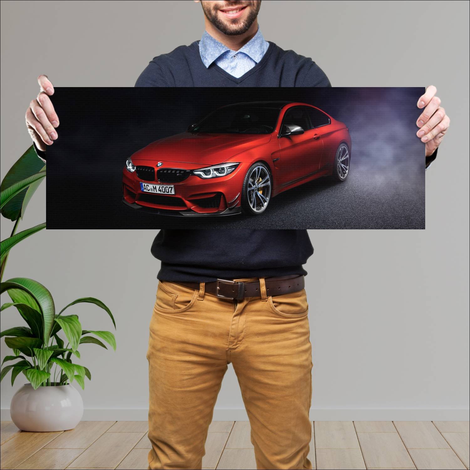 Cuadro grande 30x80cm 2017 ac schnitzer acs4 sport 123 Bmw