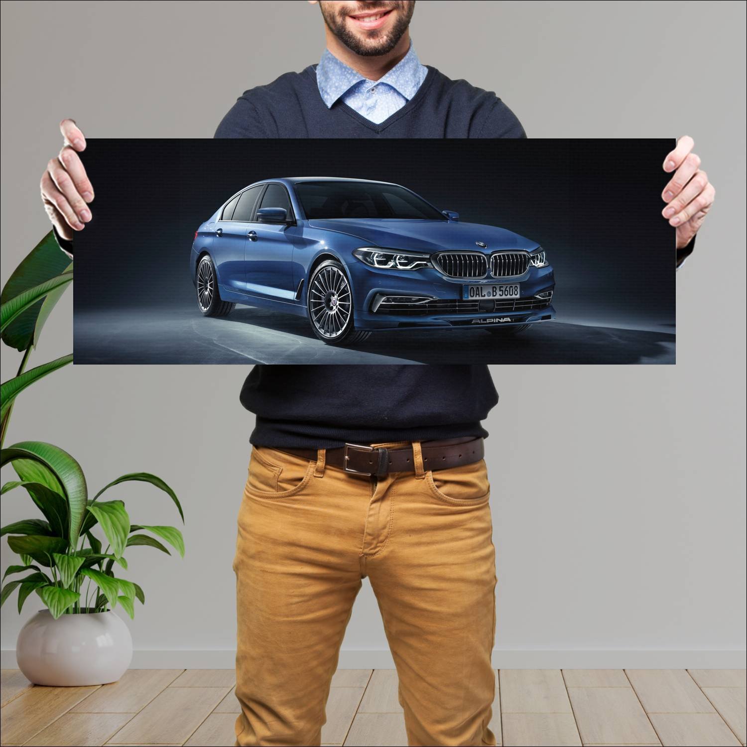 Cuadro grande 30x80cm 2017 alpina b5 biturbo auto 125 Bmw