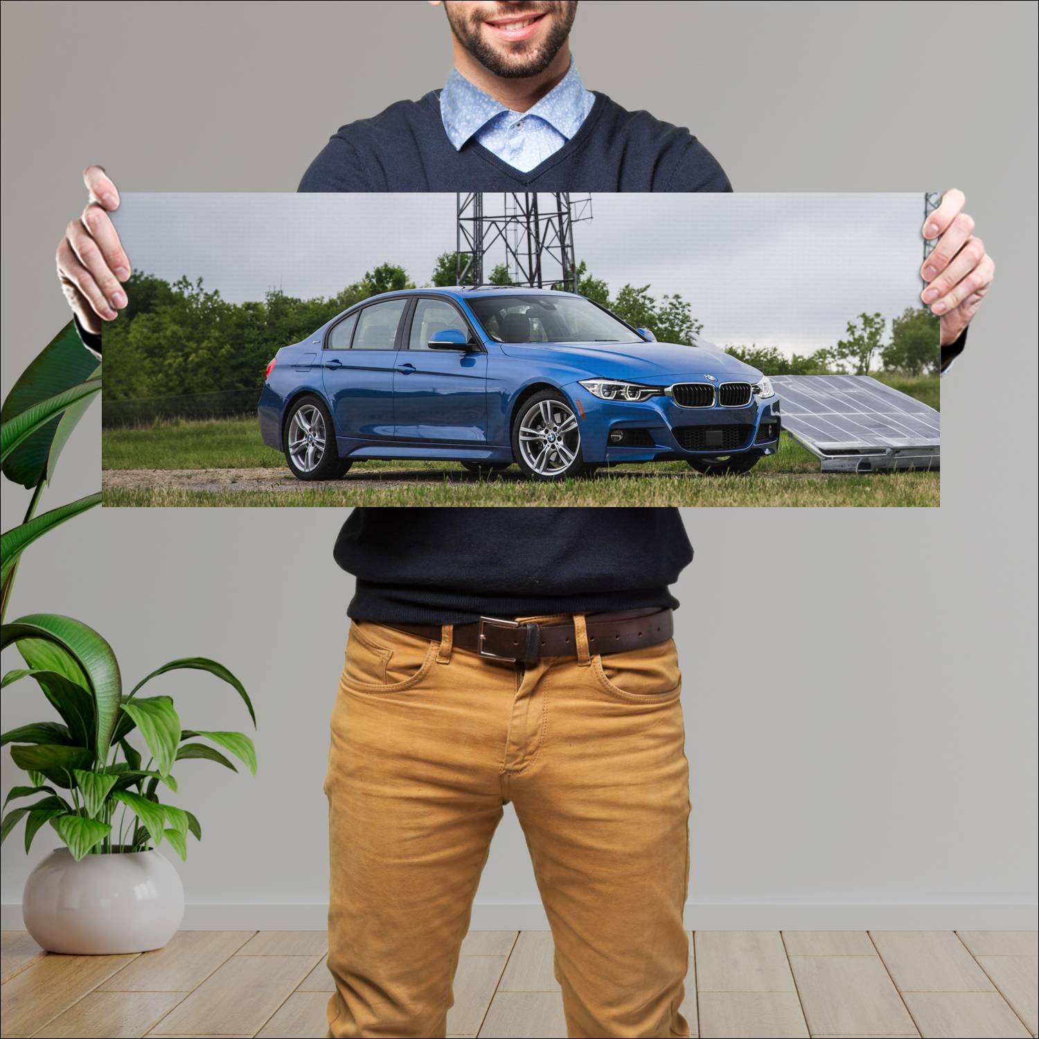 Cuadro grande 30x80cm 2017 bmw 3 series plug in hy 129 Bmw