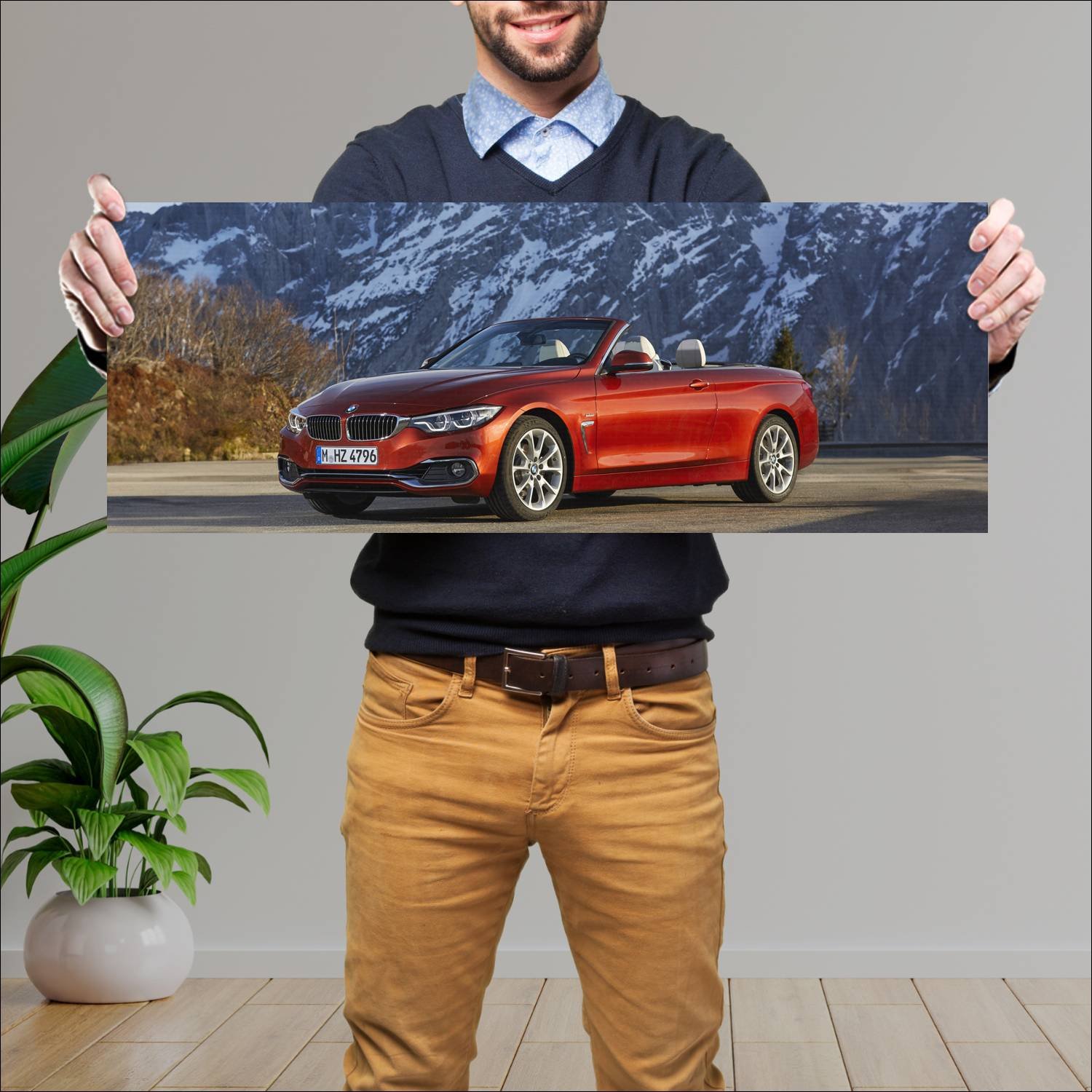 Cuadro grande 30x80cm 2017 bmw 4 series convertibl 131 Bmw