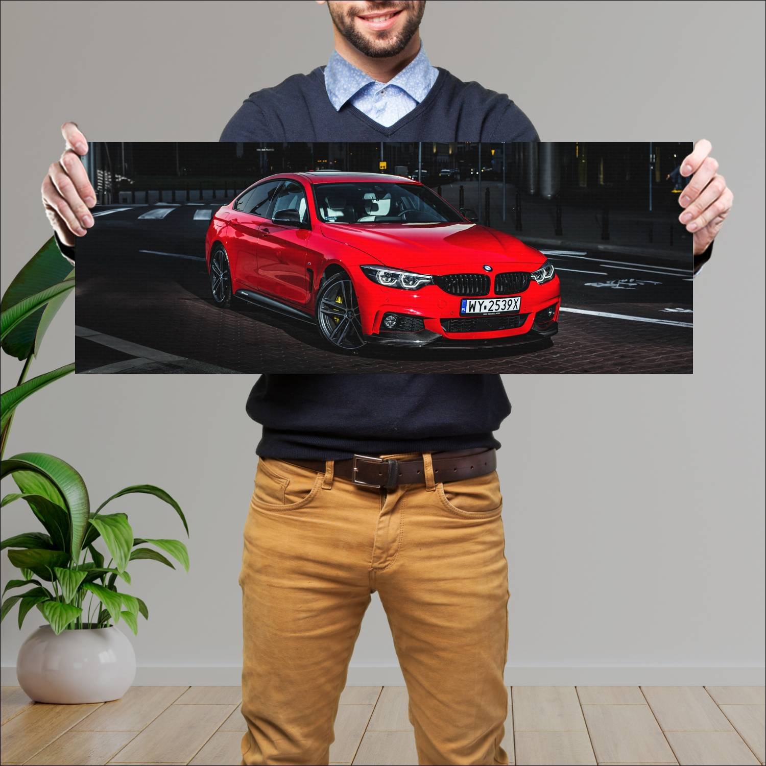 Cuadro grande 30x80cm 2017 bmw 4 series gran coupe 134 Bmw