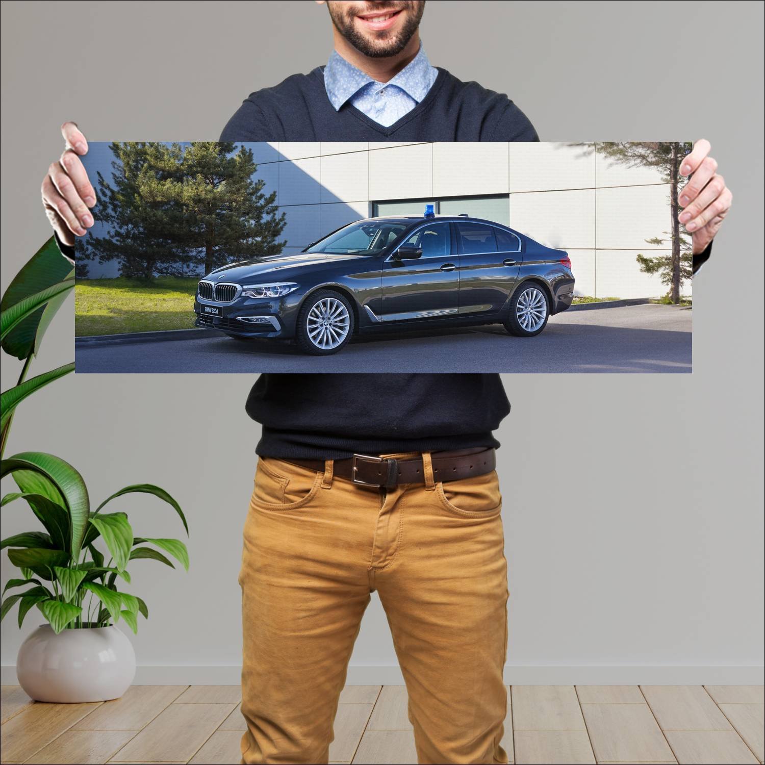 Cuadro grande 30x80cm 2017 bmw 5 series security 6 135 Bmw