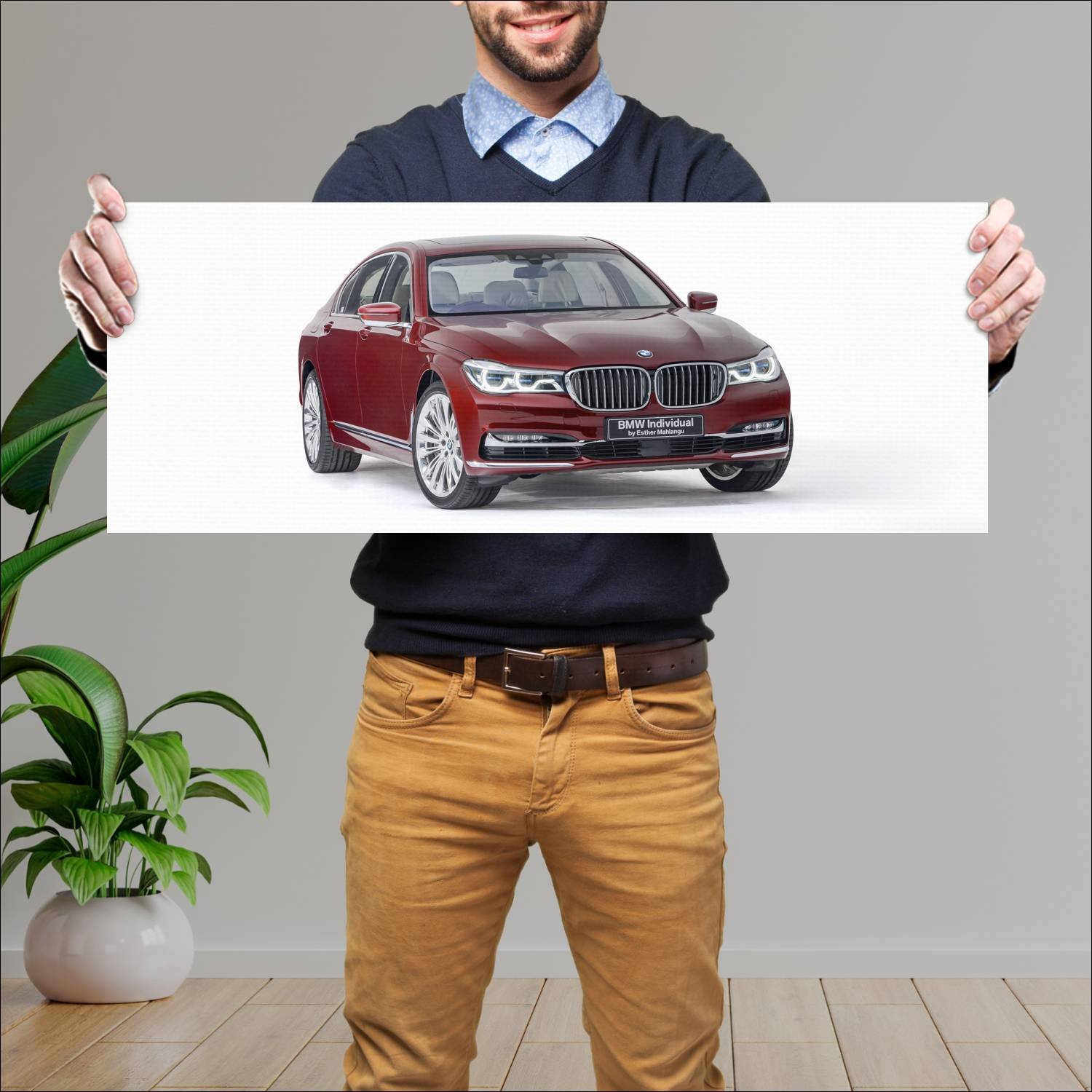 Cuadro grande 30x80cm 2017 bmw 7 series by esther 137 Bmw