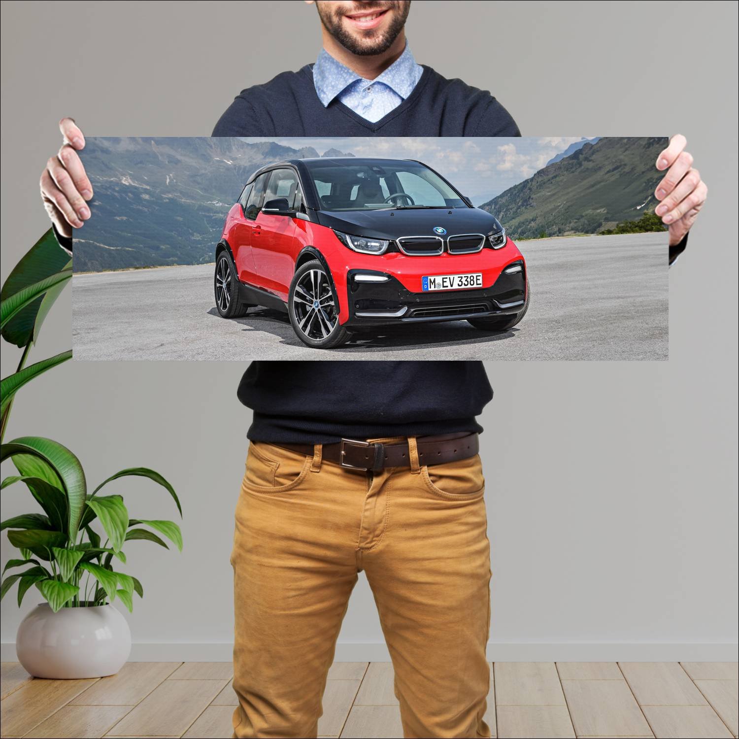 Cuadro grande 30x80cm 2017 bmw i3s auto 140 Bmw