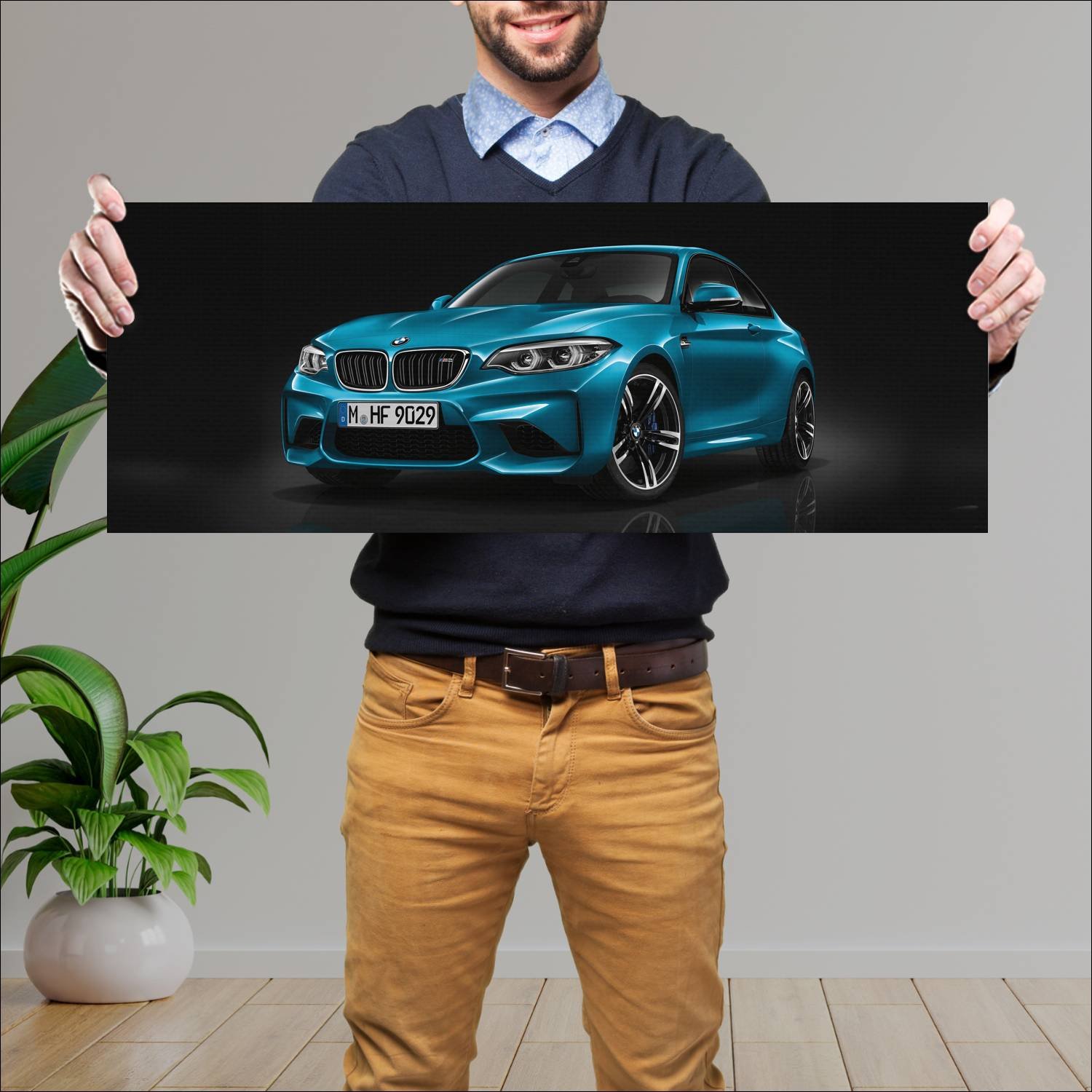 Cuadro grande 30x80cm 2017 bmw m2 coupe auto 143 Bmw