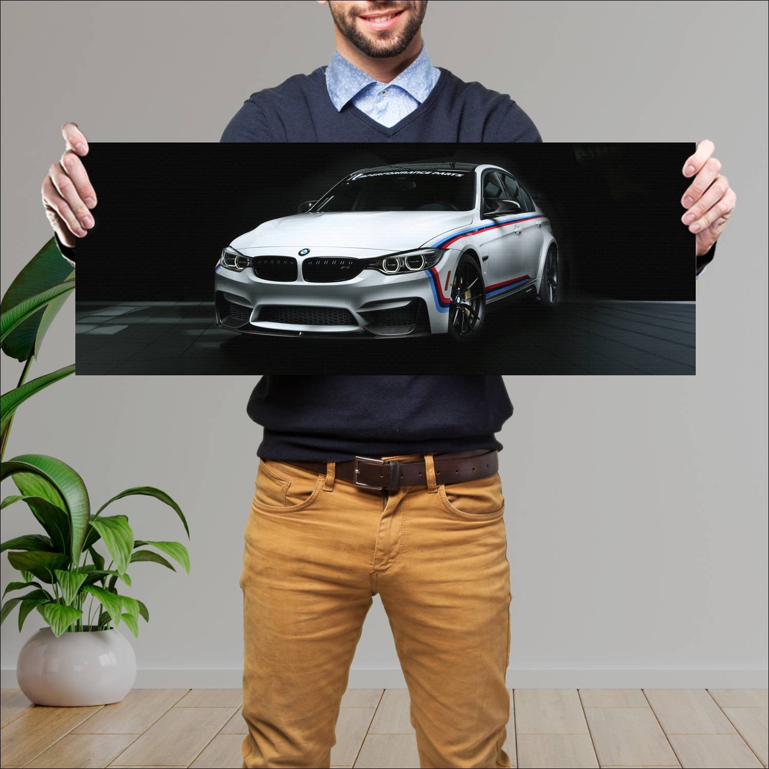 Cuadro grande 30x80cm 2017 bmw m3 m performance pa 146 Bmw