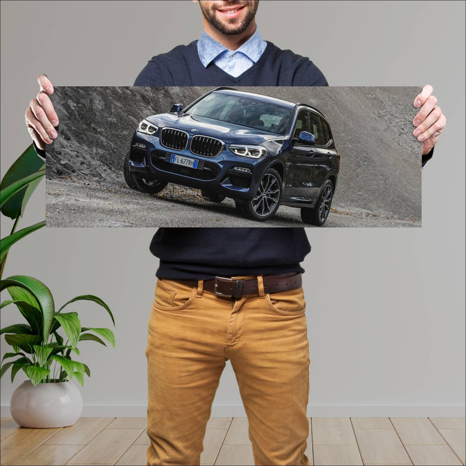 Cuadro grande 30x80cm 2017 bmw x3 m sport auto 153 Bmw