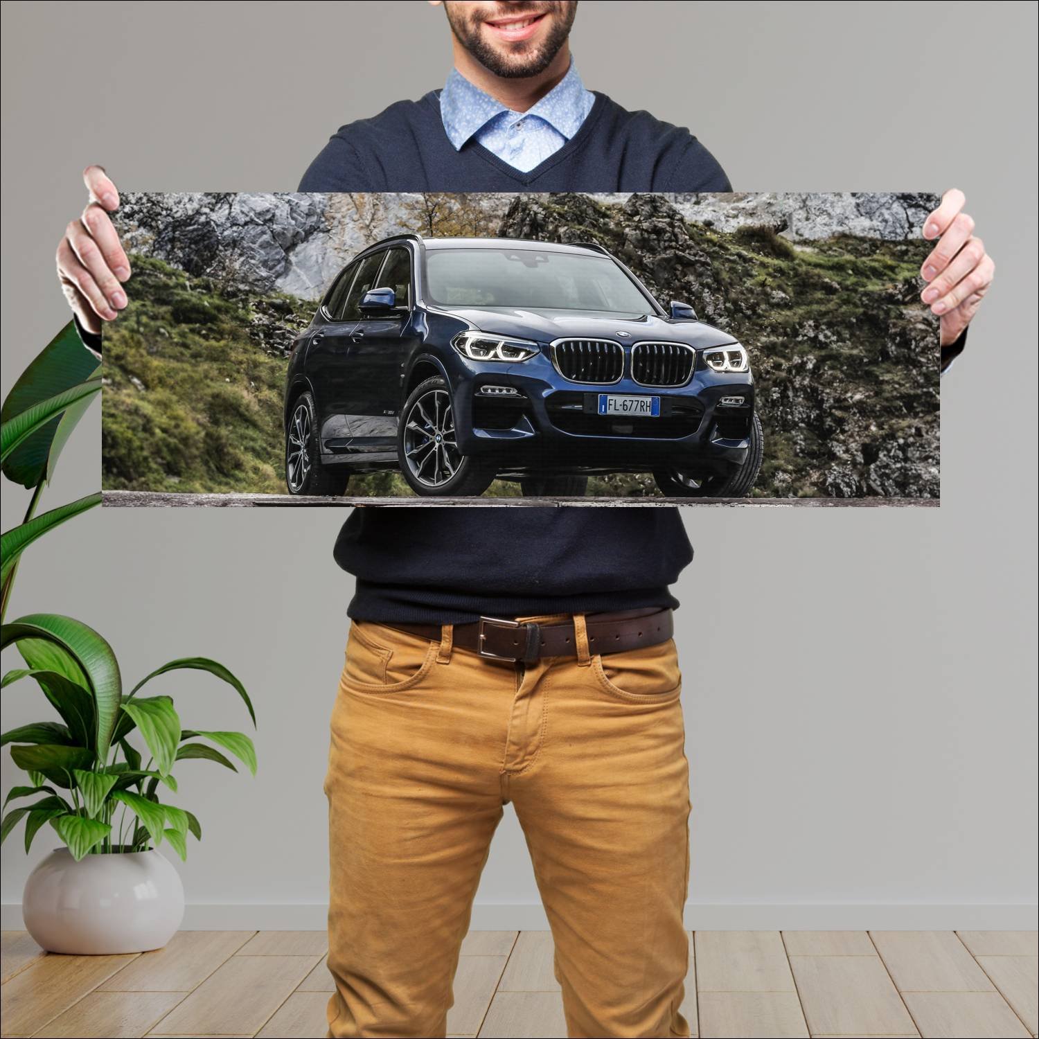 Cuadro grande 30x80cm 2017 bmw x3 m sport auto 154 Bmw