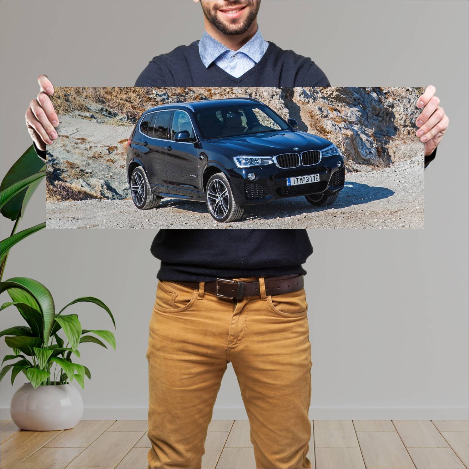 Cuadro grande 30x80cm 2017 bmw x3 m sport limited 156 Bmw