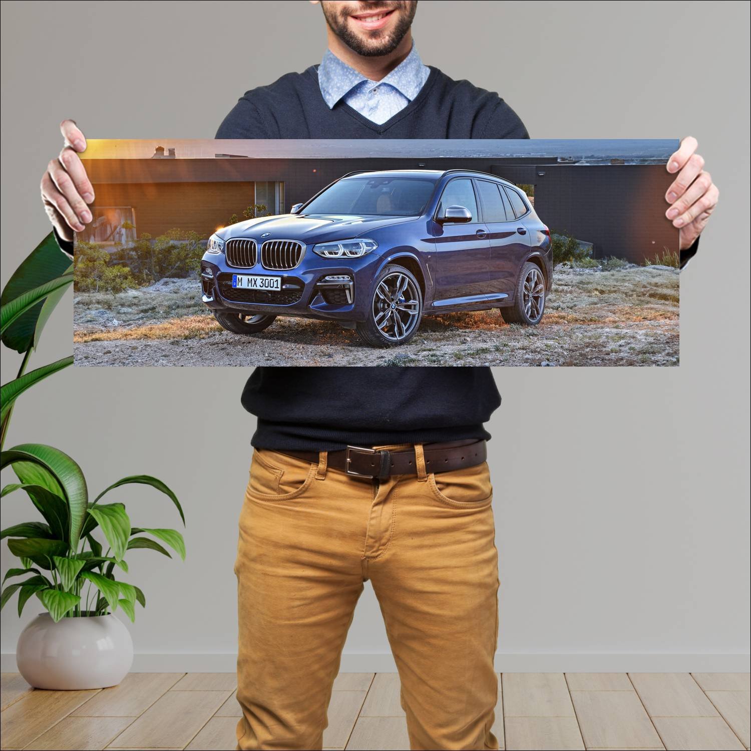 Cuadro grande 30x80cm 2017 bmw x3 m40i auto 157 Bmw