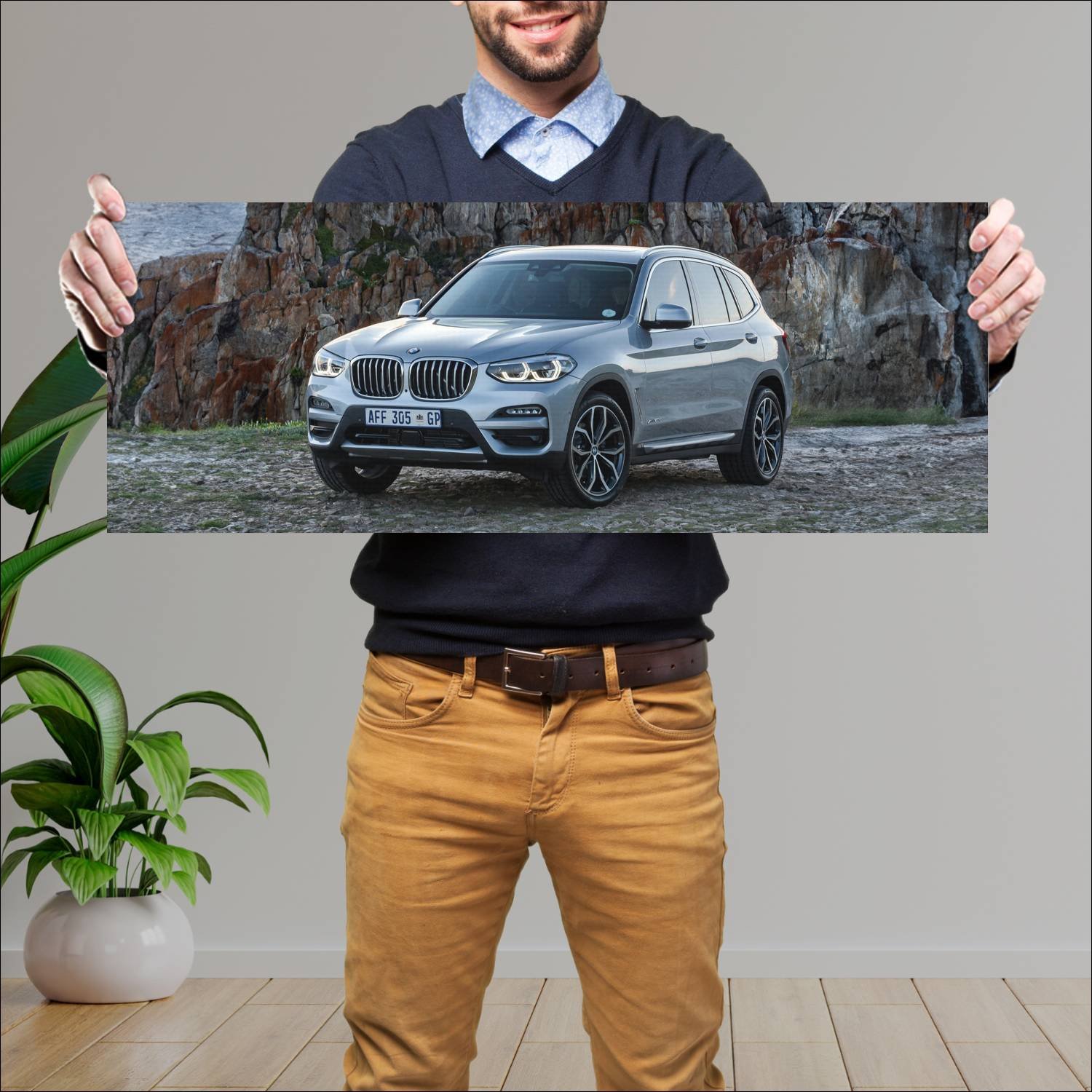 Cuadro grande 30x80cm 2017 bmw x3 za auto 158 Bmw