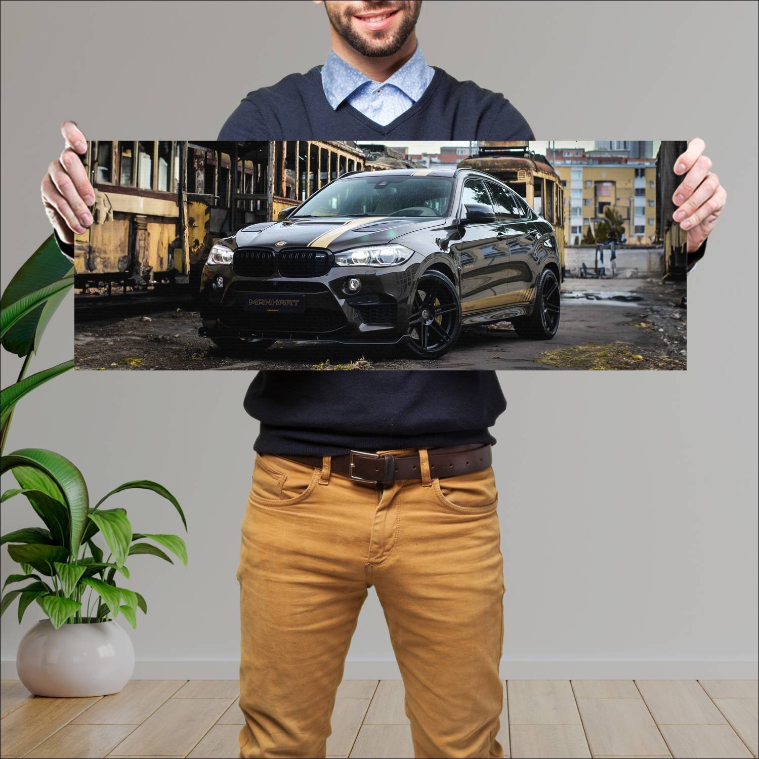 Cuadro grande 30x80cm 2017 manhart mhx6 800 auto 161 Bmw