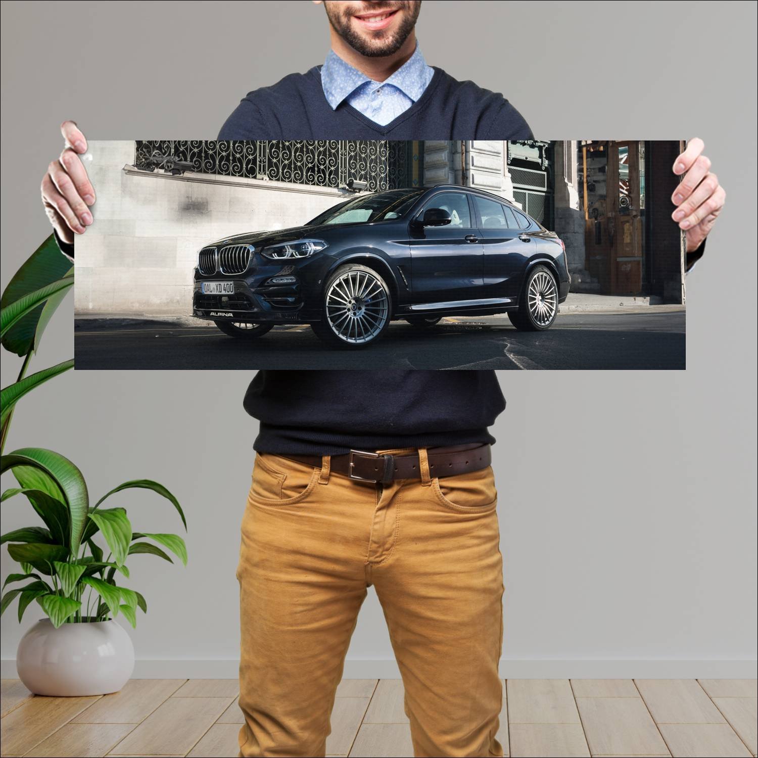 Cuadro grande 30x80cm 2018 alpina xd4 auto 164 Bmw