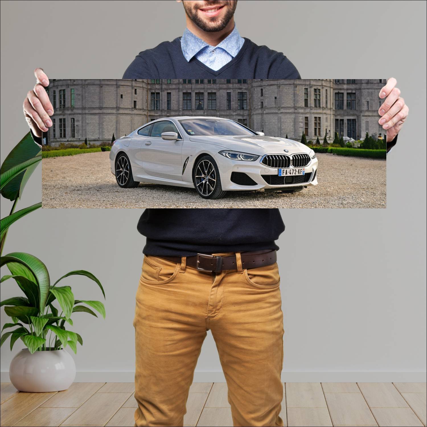 Cuadro grande 30x80cm 2018 bmw 8 series coupe m sp 167 Bmw