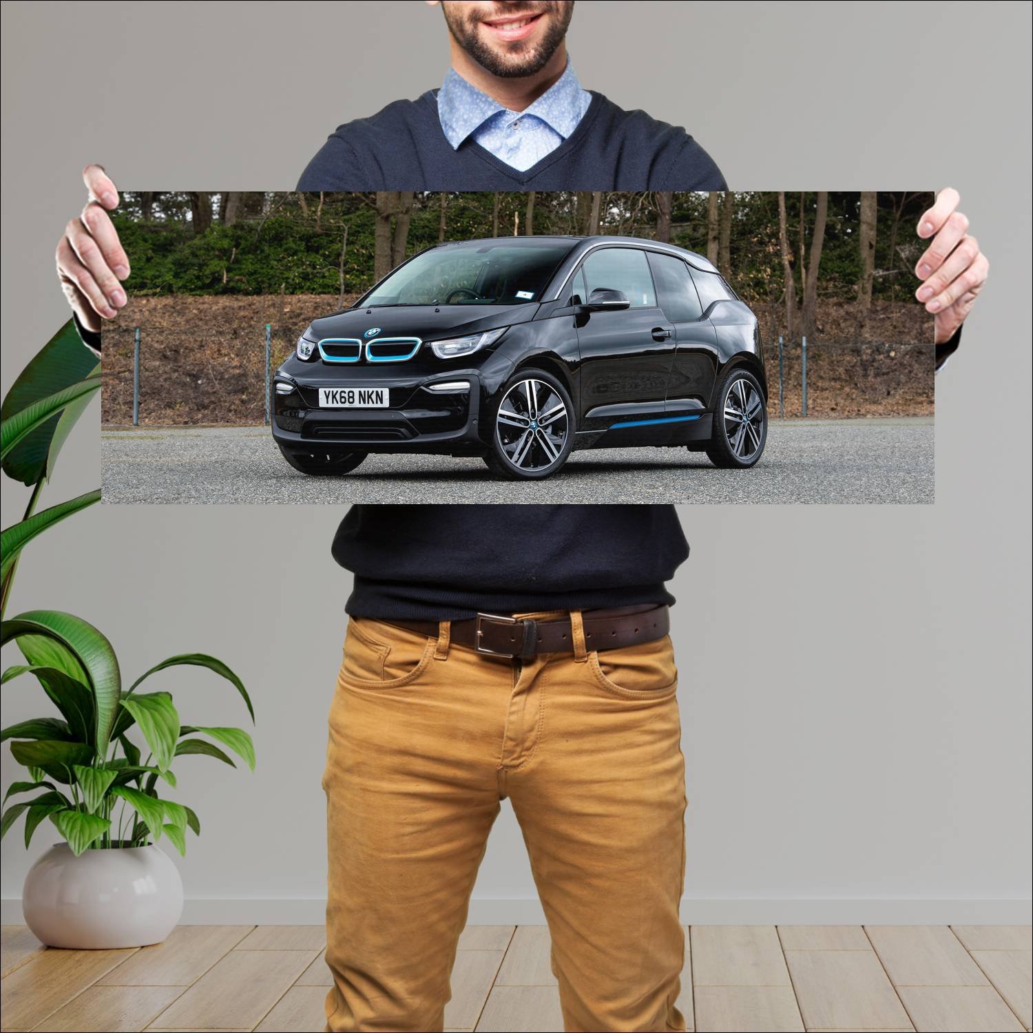 Cuadro grande 30x80cm 2018 bmw i3 uk auto 168 Bmw
