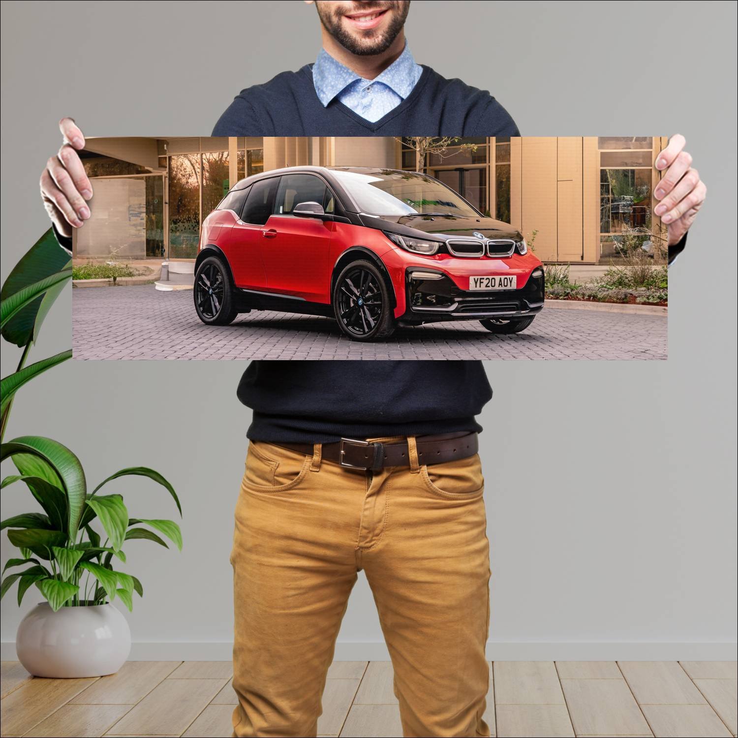 Cuadro grande 30x80cm 2018 bmw i3s uk auto 170 Bmw
