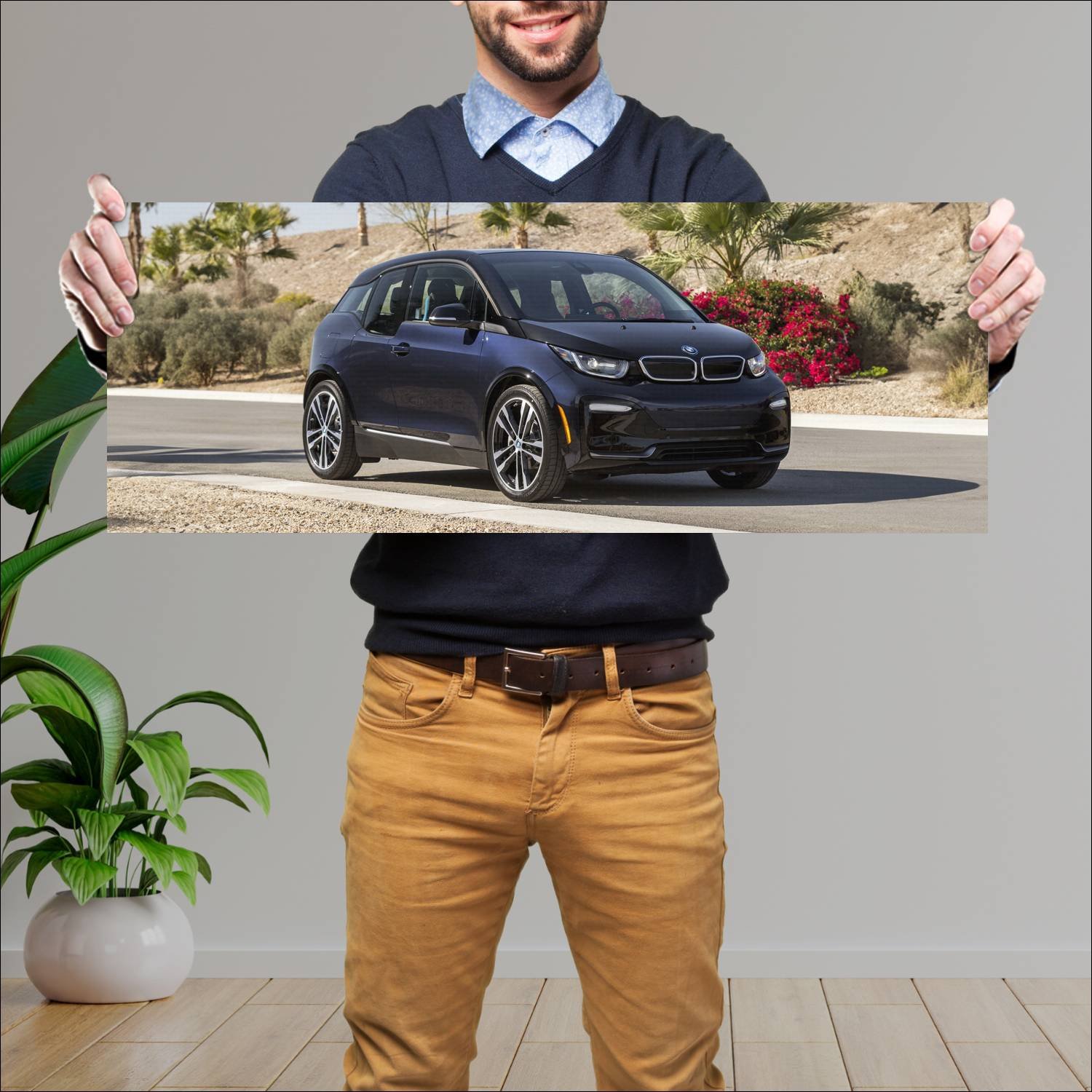 Cuadro grande 30x80cm 2018 bmw i3s us auto 171 Bmw
