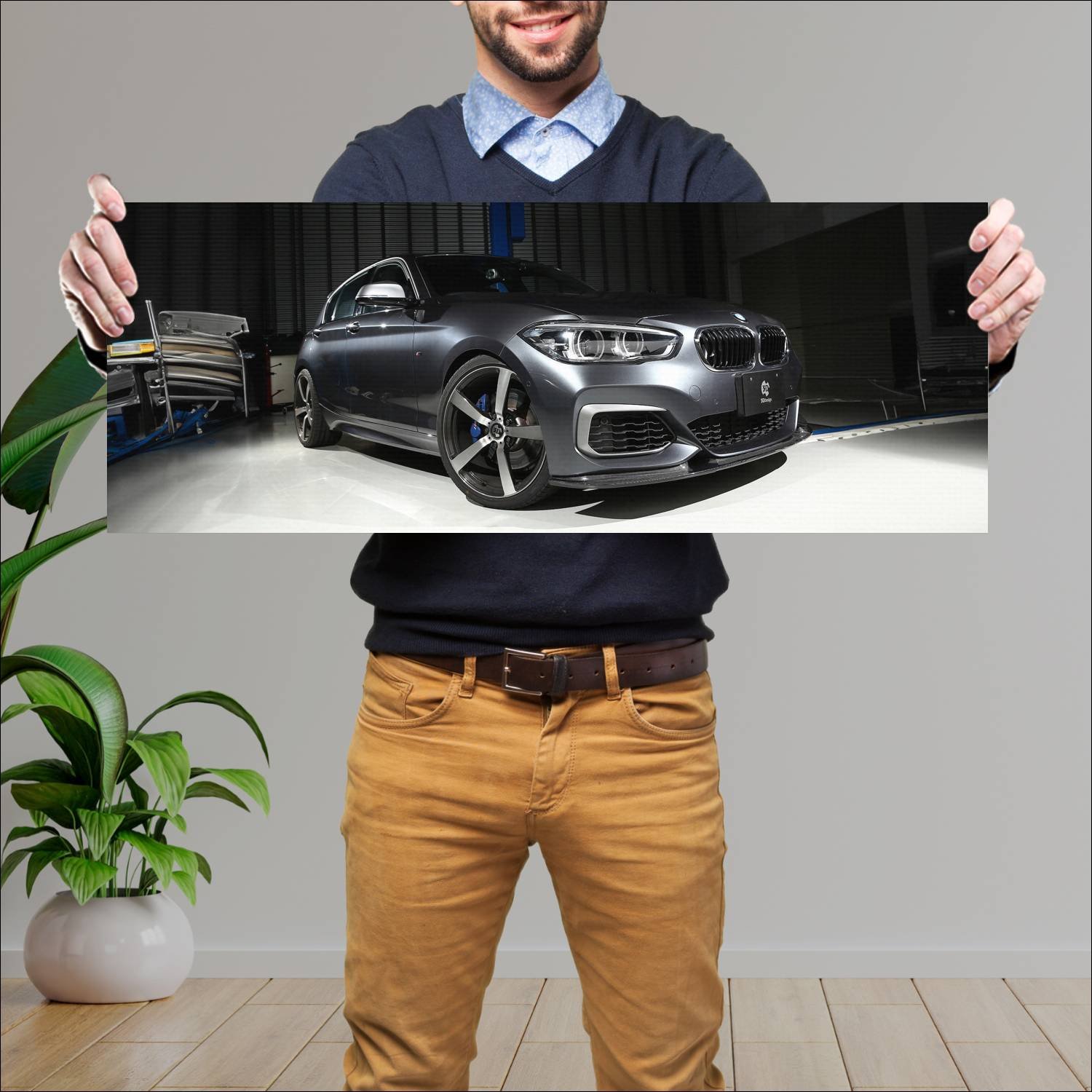 Cuadro grande 30x80cm 2018 bmw m140i by 3d design 173 Bmw