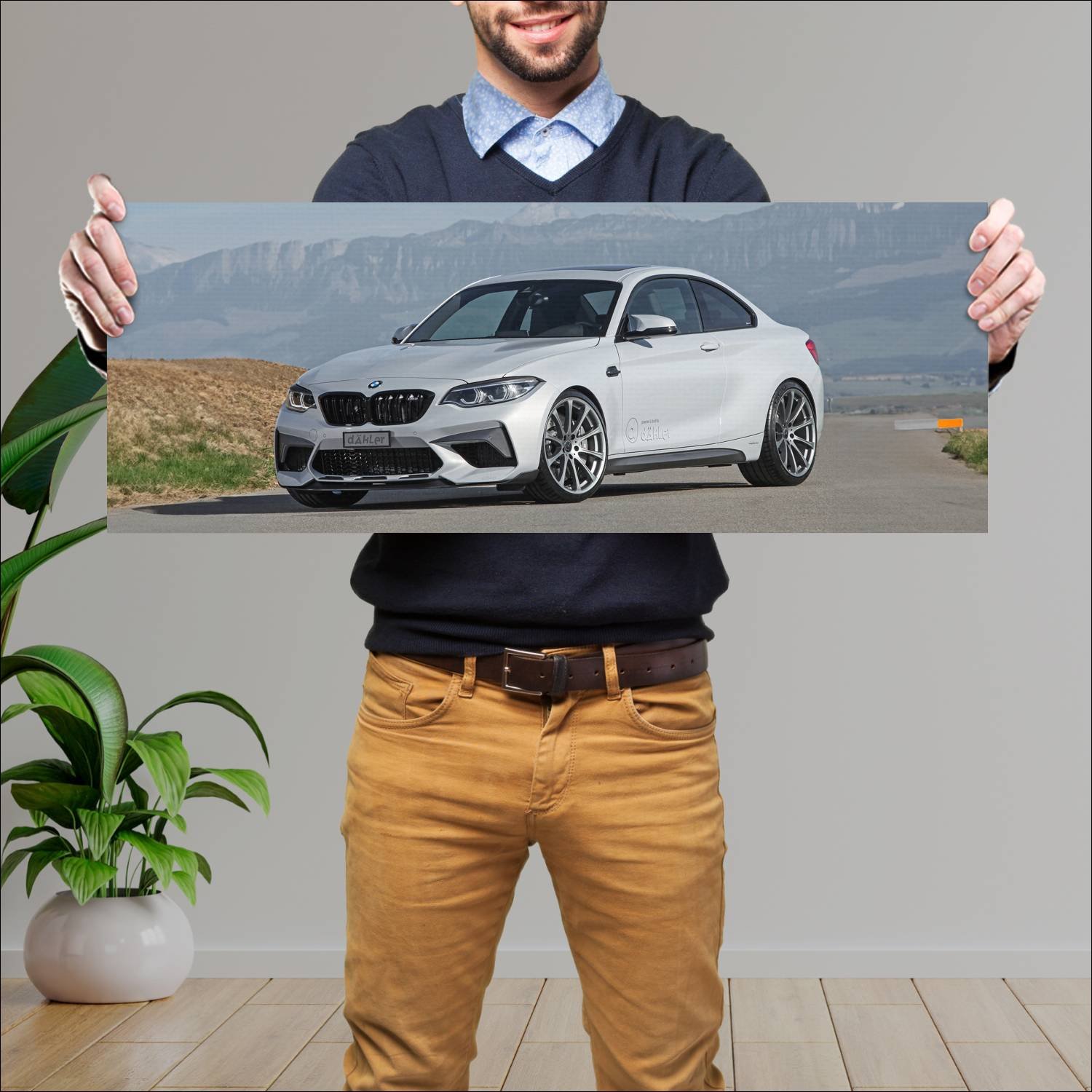 Cuadro grande 30x80cm 2018 bmw m2 coupe competitio 174 Bmw