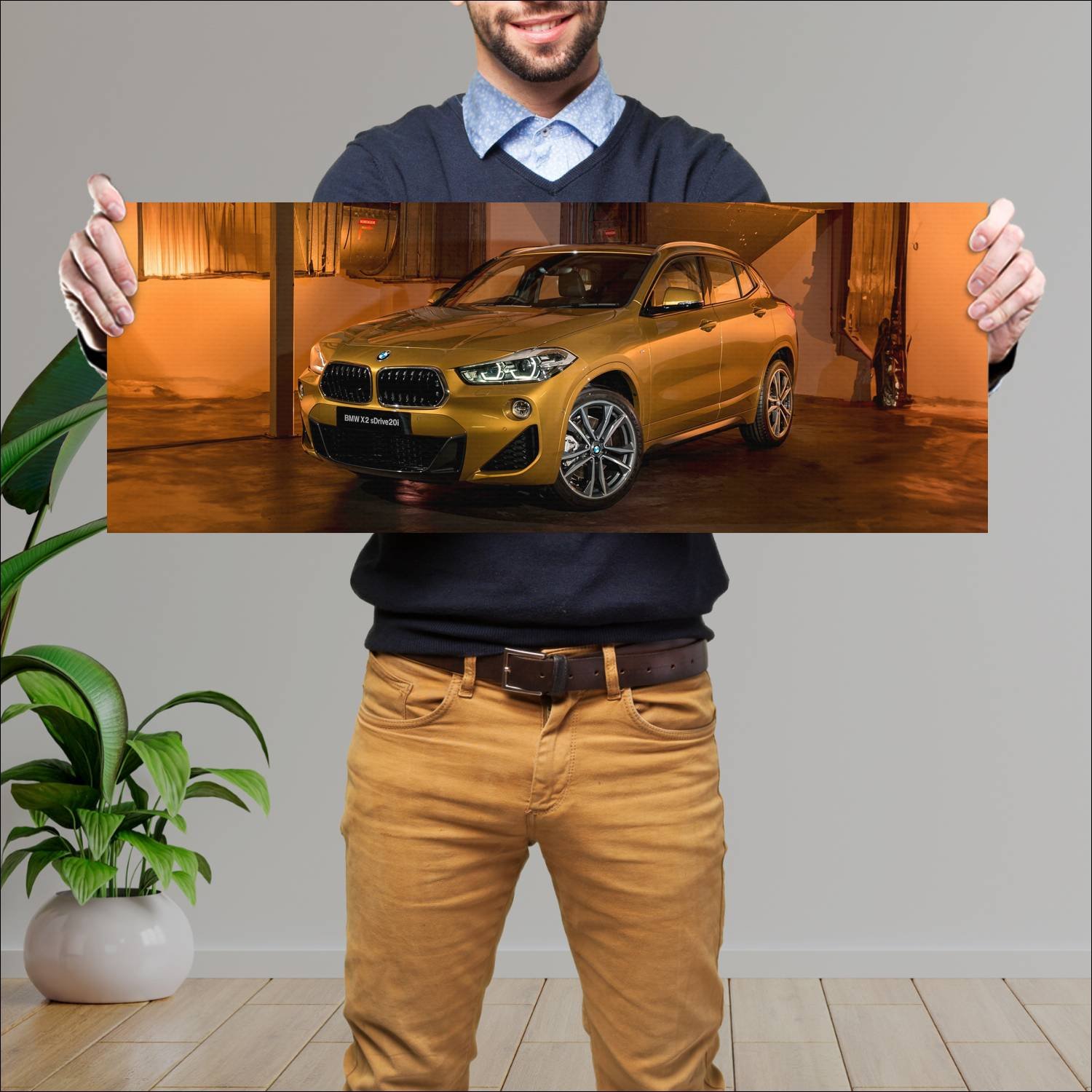 Cuadro grande 30x80cm 2018 bmw x2 m sport my auto 180 Bmw