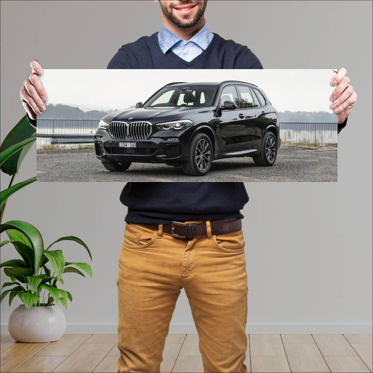 Cuadro grande 30x80cm 2018 bmw x5 m sport au auto 189 Bmw
