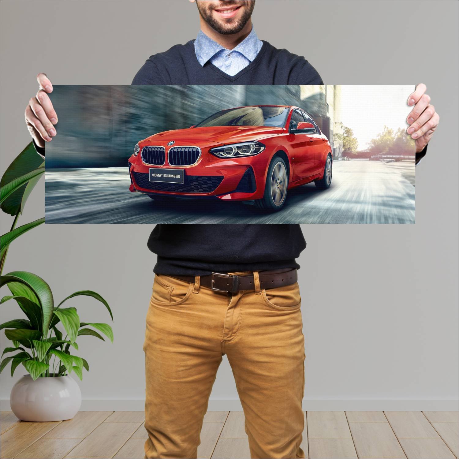Cuadro grande 30x80cm 2019 bmw 1 series sedan m sp 193 Bmw