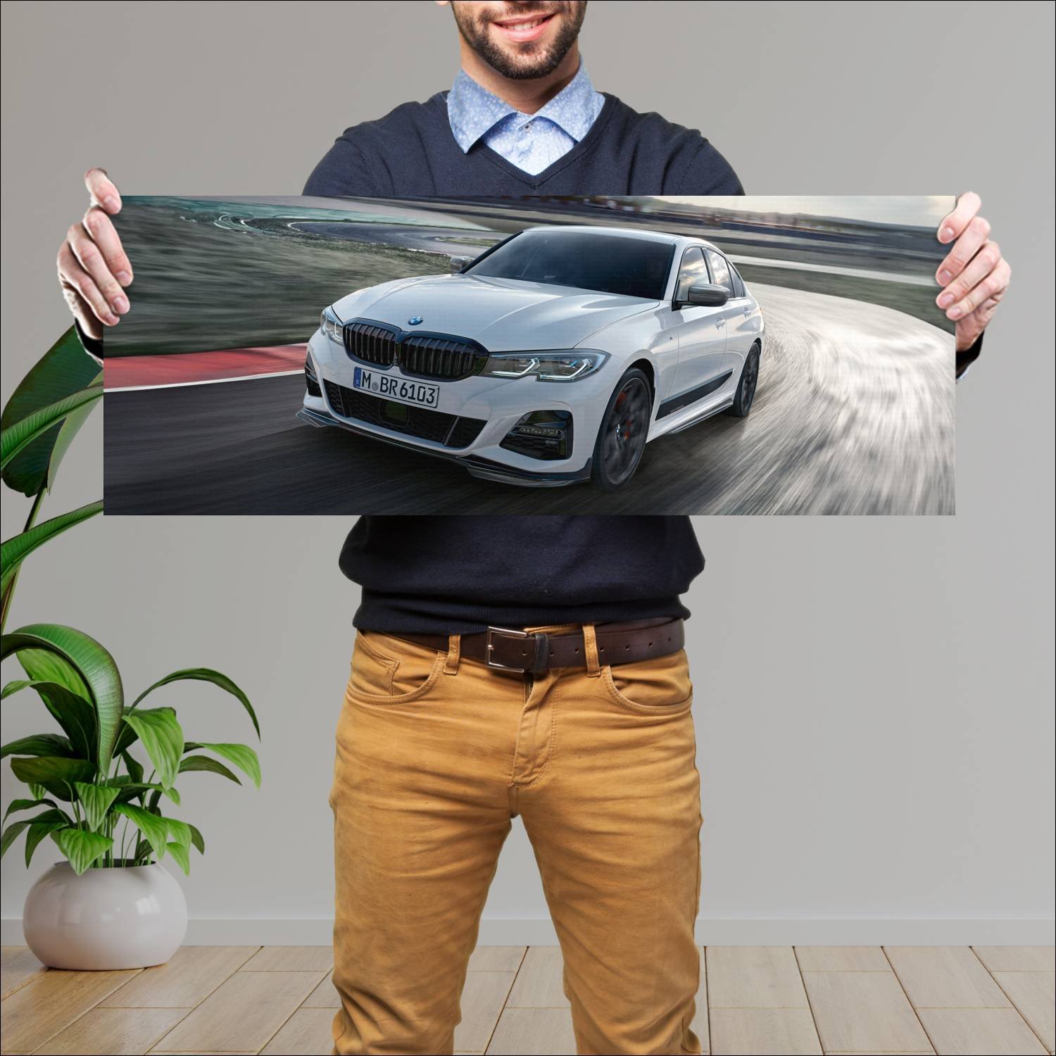 Cuadro grande 30x80cm 2019 bmw 3 series with m per 196 Bmw