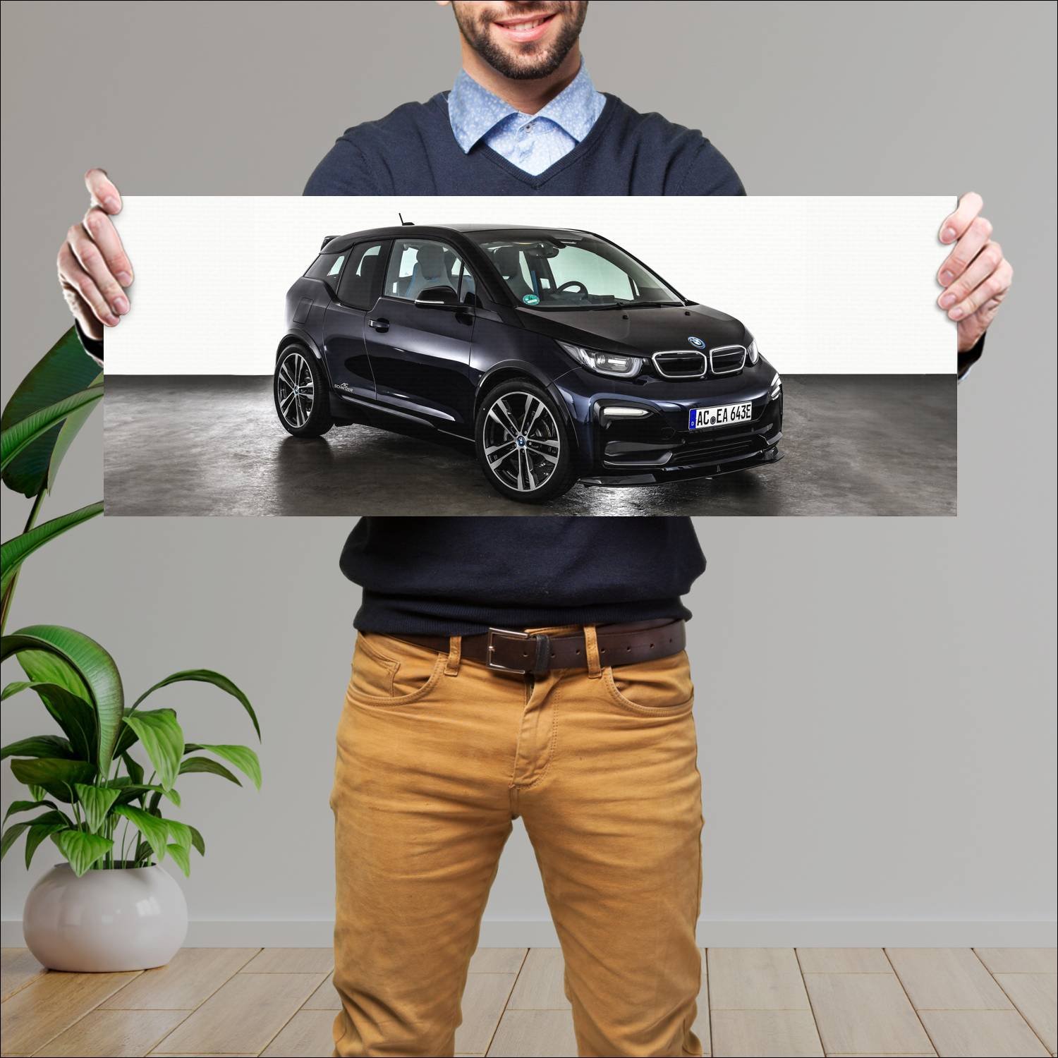 Cuadro grande 30x80cm 2019 bmw i3s by ac schnitzer 198 Bmw