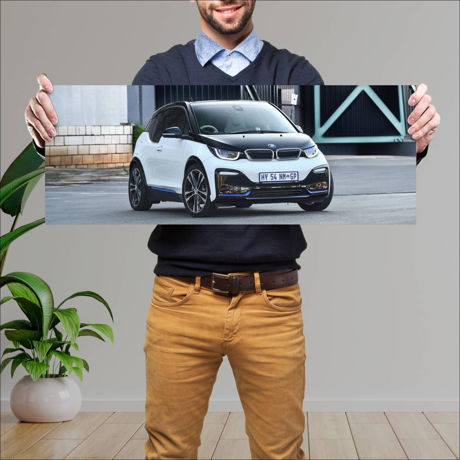 Cuadro grande 30x80cm 2019 bmw i3s za auto 199 Bmw