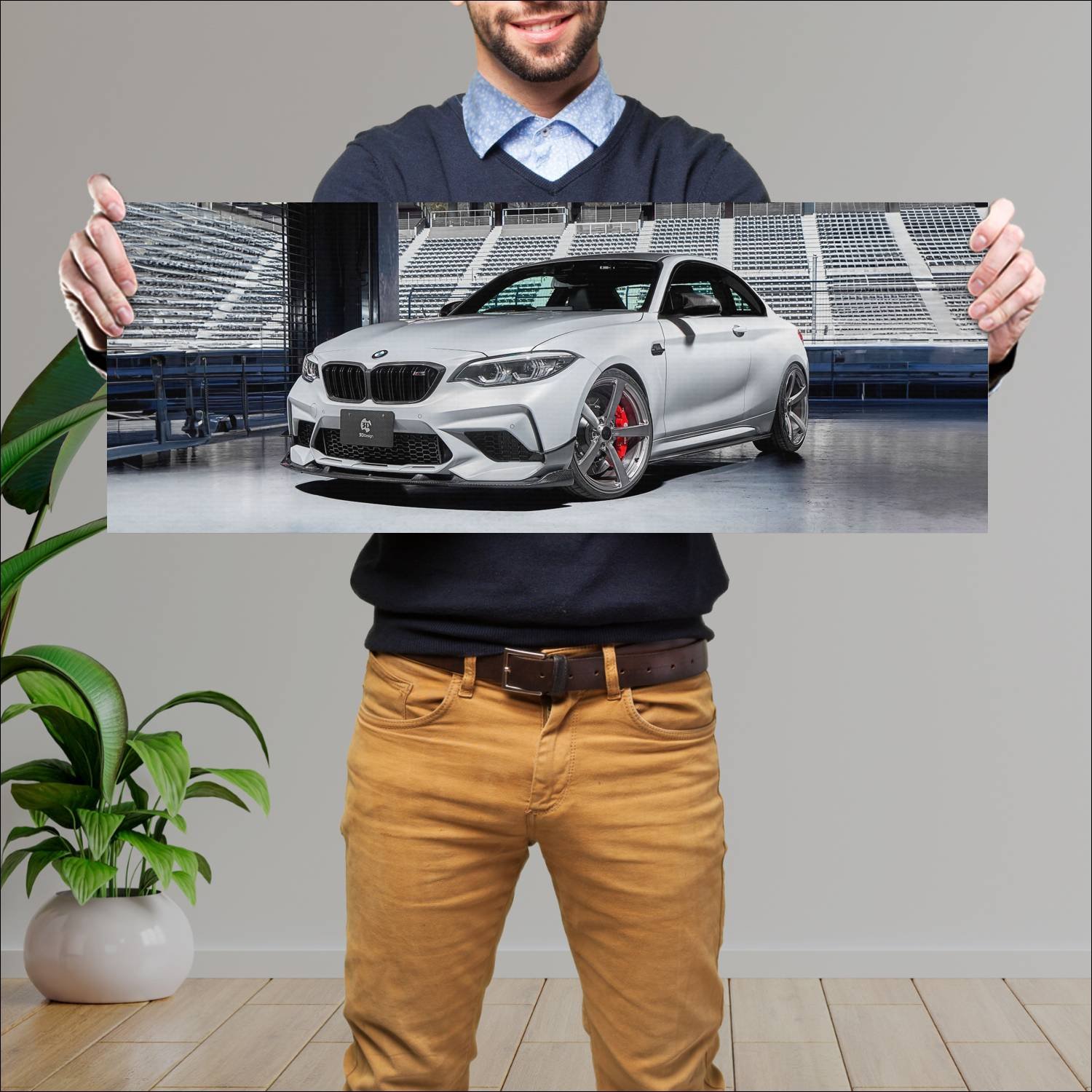 Cuadro grande 30x80cm 2019 bmw m2 coupe competitio 200 Bmw