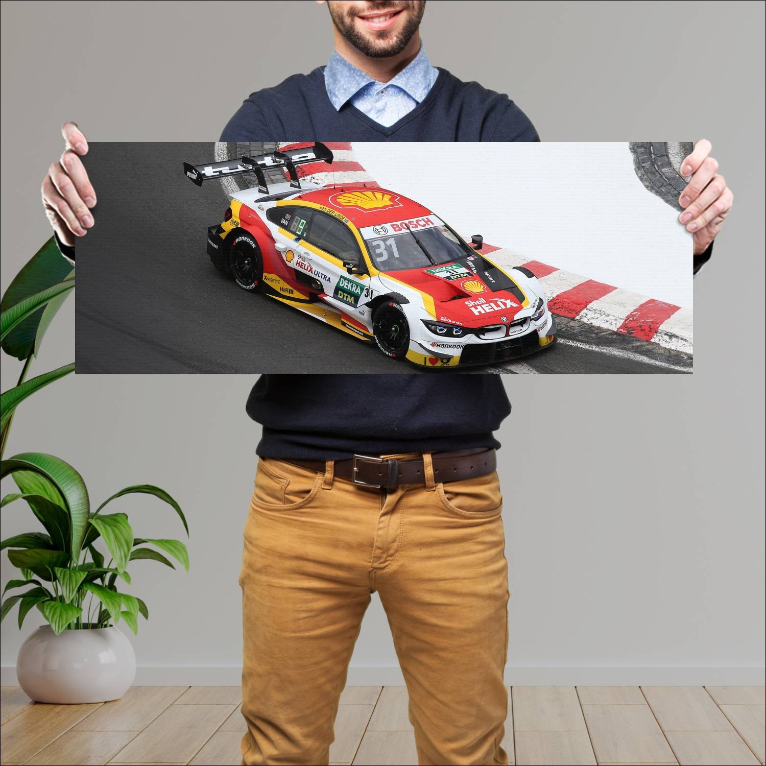 Cuadro grande 30x80cm 2019 bmw m4 dtm auto 202 Bmw