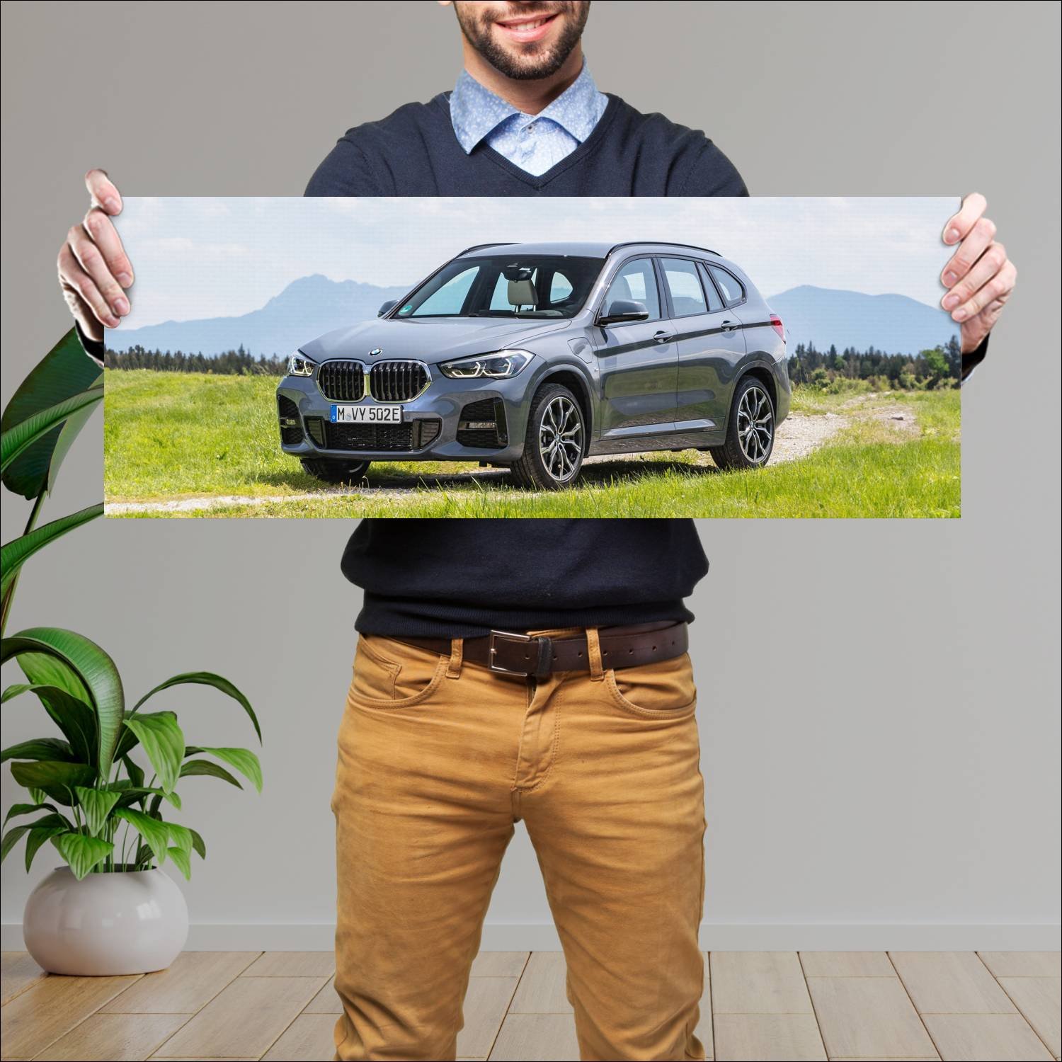Cuadro grande 30x80cm 2019 bmw x1 plug in hybrid m 203 Bmw