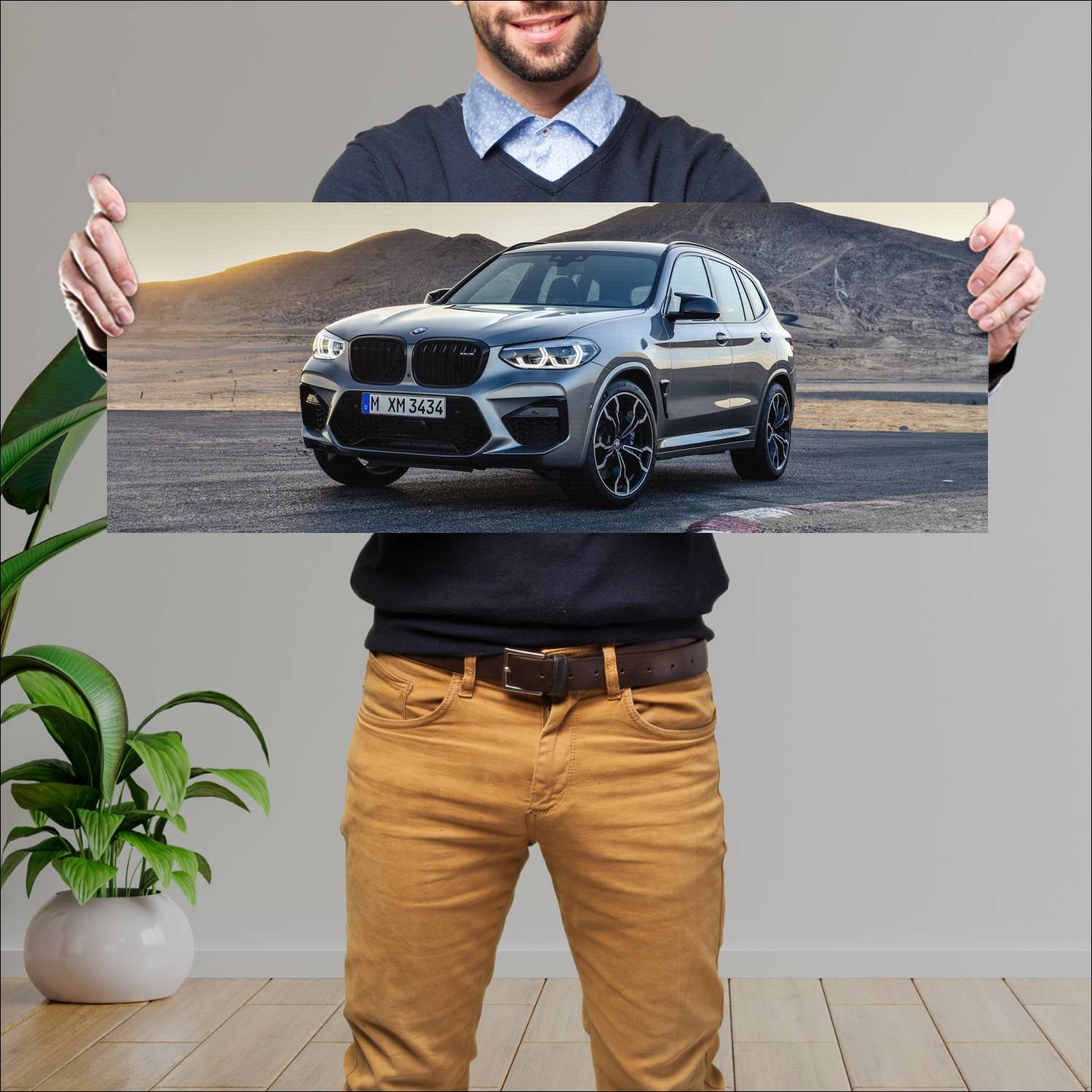 Cuadro grande 30x80cm 2019 bmw x3 m competition 88 206 Bmw