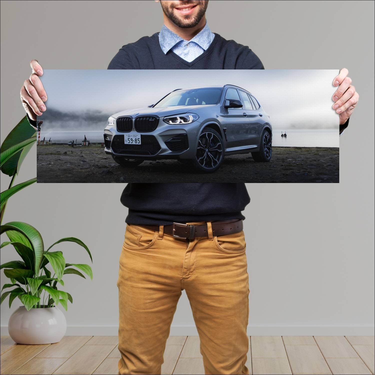 Cuadro grande 30x80cm 2019 bmw x3 m competition jp 207 Bmw