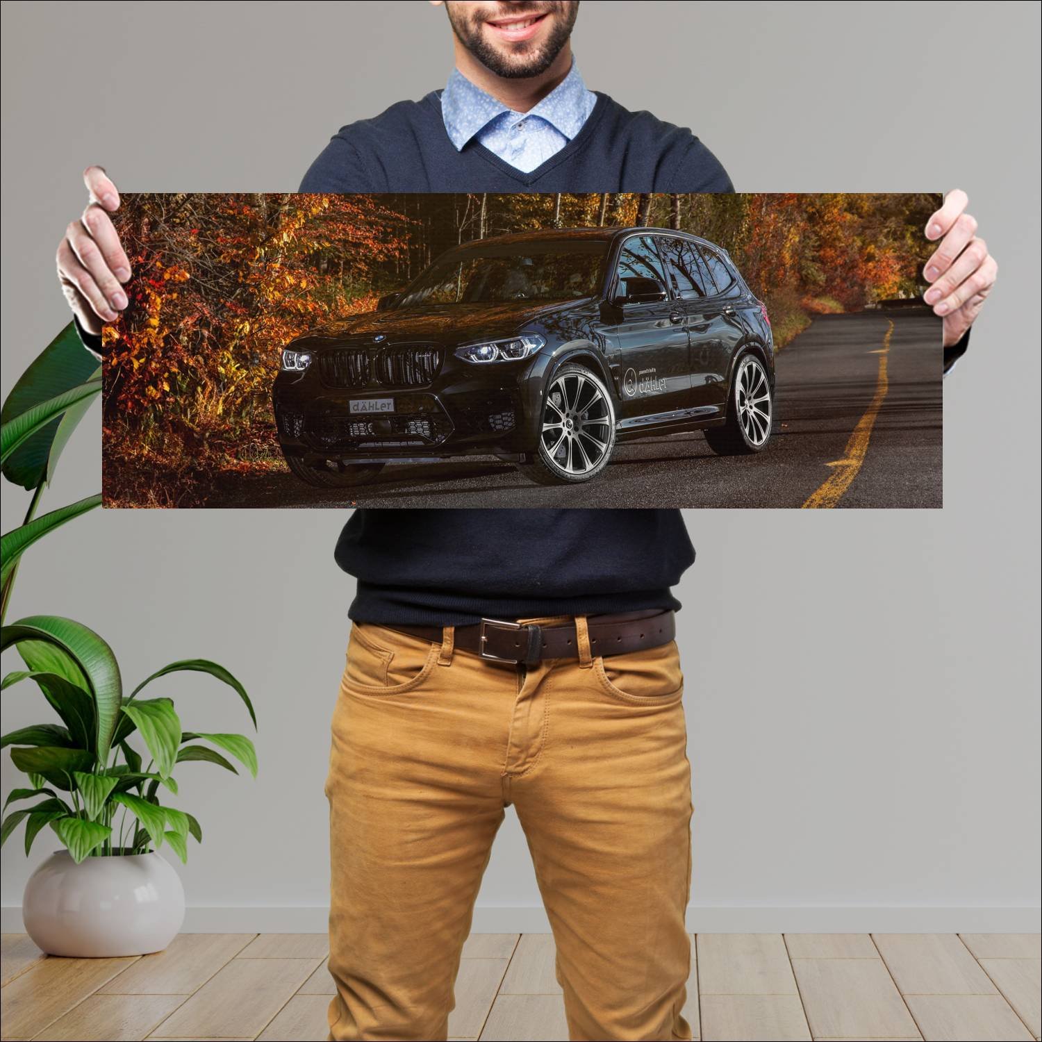 Cuadro grande 30x80cm 2019 bmw x3 m competition li 208 Bmw