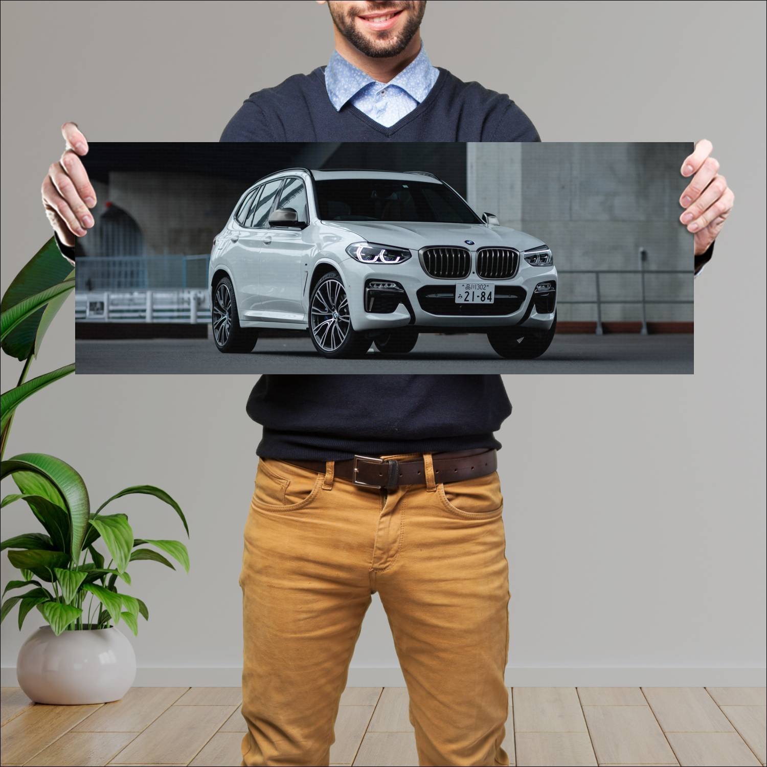 Cuadro grande 30x80cm 2019 bmw x3 m40d jp auto 209 Bmw