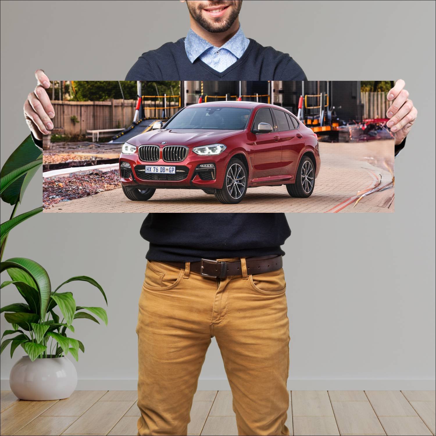 Cuadro grande 30x80cm 2019 bmw x4 m40d za auto 210 Bmw