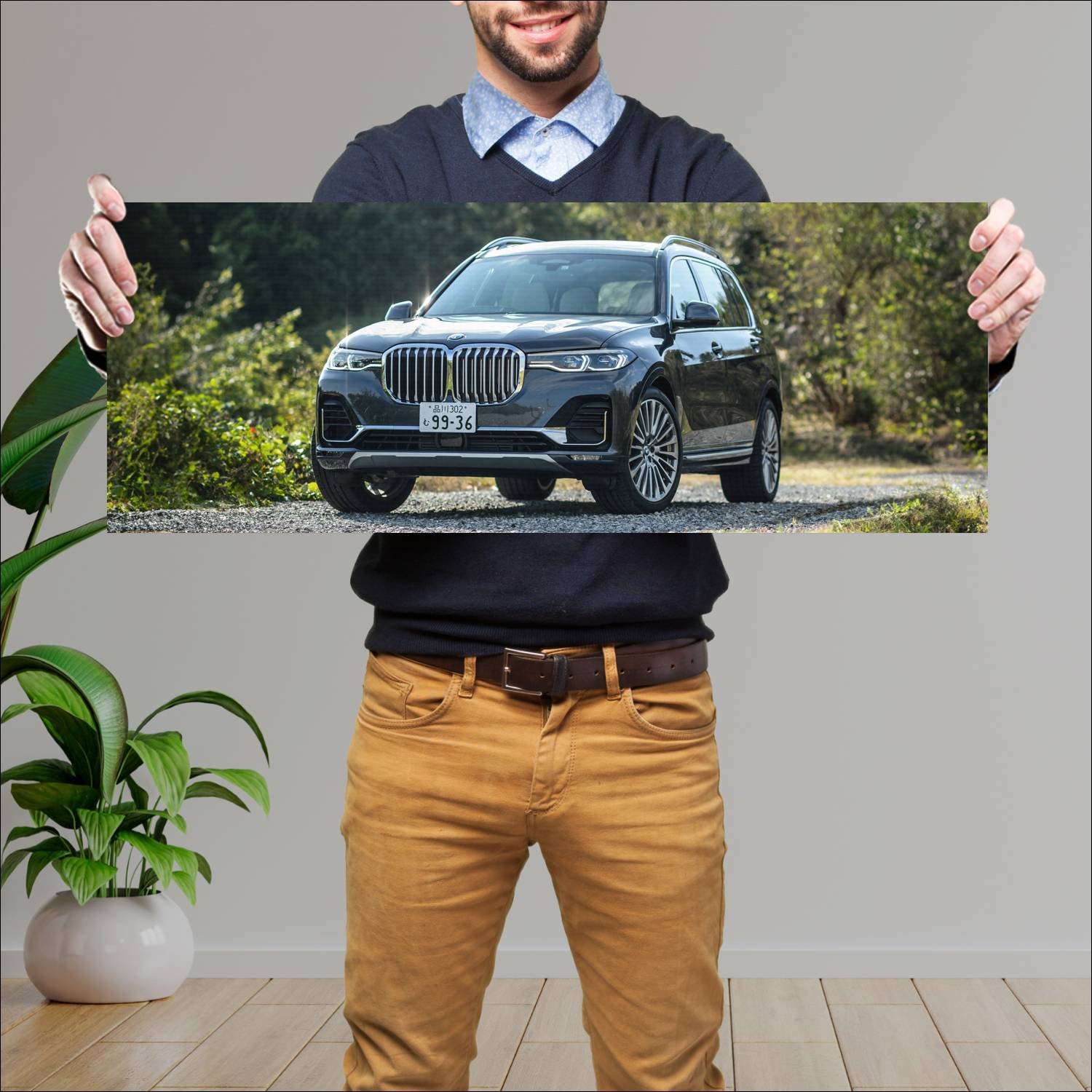 Cuadro grande 30x80cm 2019 bmw x7 jp auto 212 Bmw