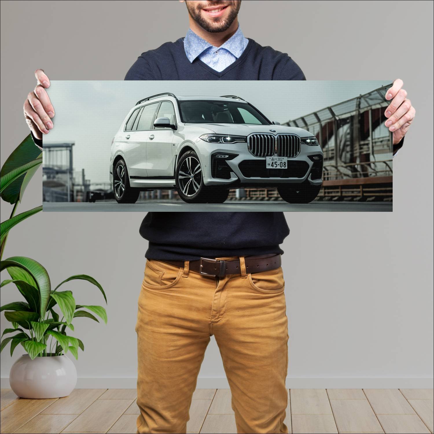 Cuadro grande 30x80cm 2019 bmw x7 m sport jp auto 213 Bmw