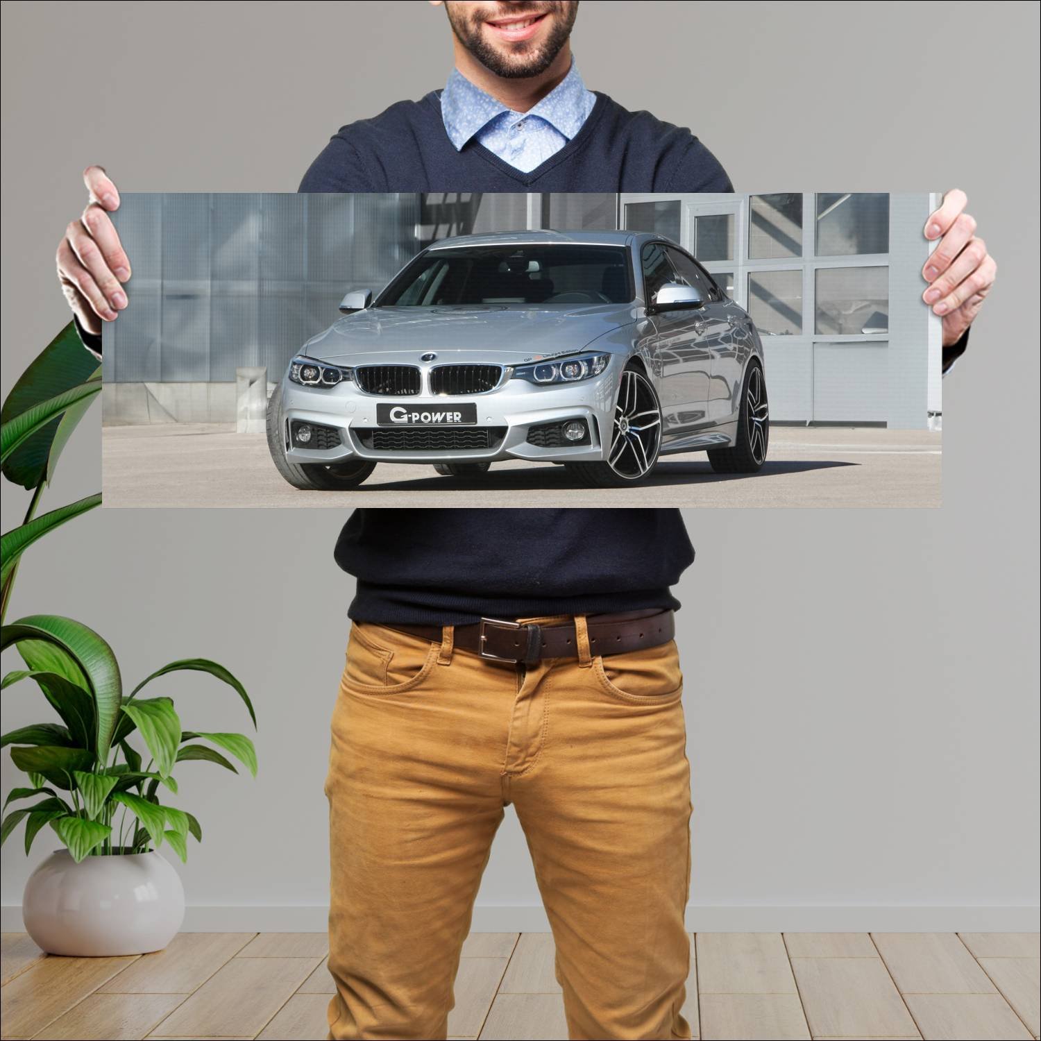 Cuadro grande 30x80cm 2019 g power gp 40i limited 221 Bmw