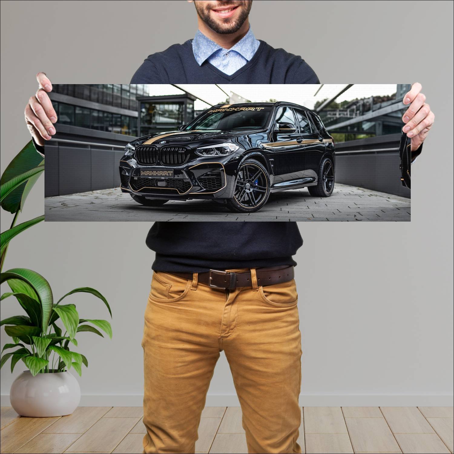 Cuadro grande 30x80cm 2019 manhart mhx3 600 auto 222 Bmw
