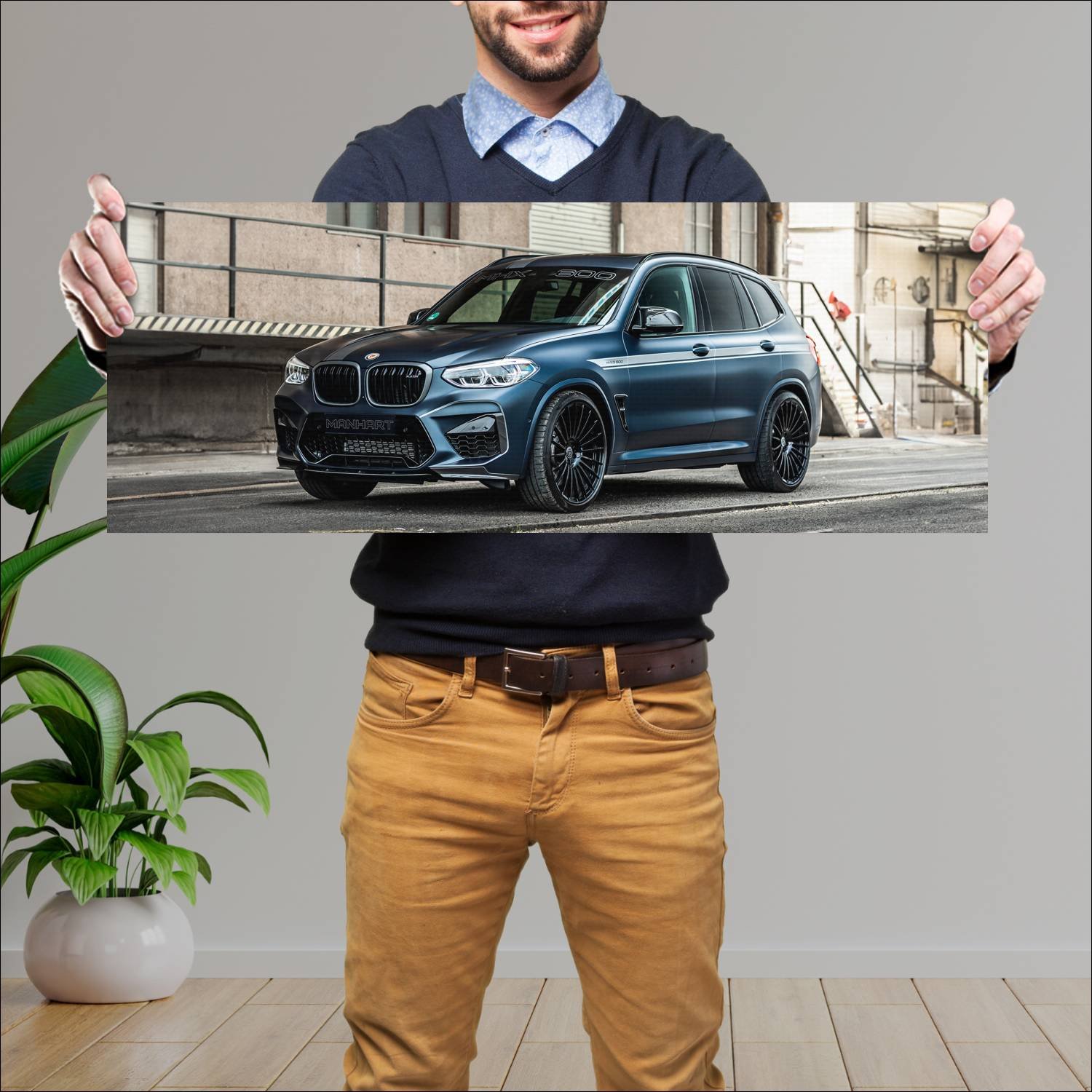 Cuadro grande 30x80cm 2019 manhart mhx3 600 auto 223 Bmw
